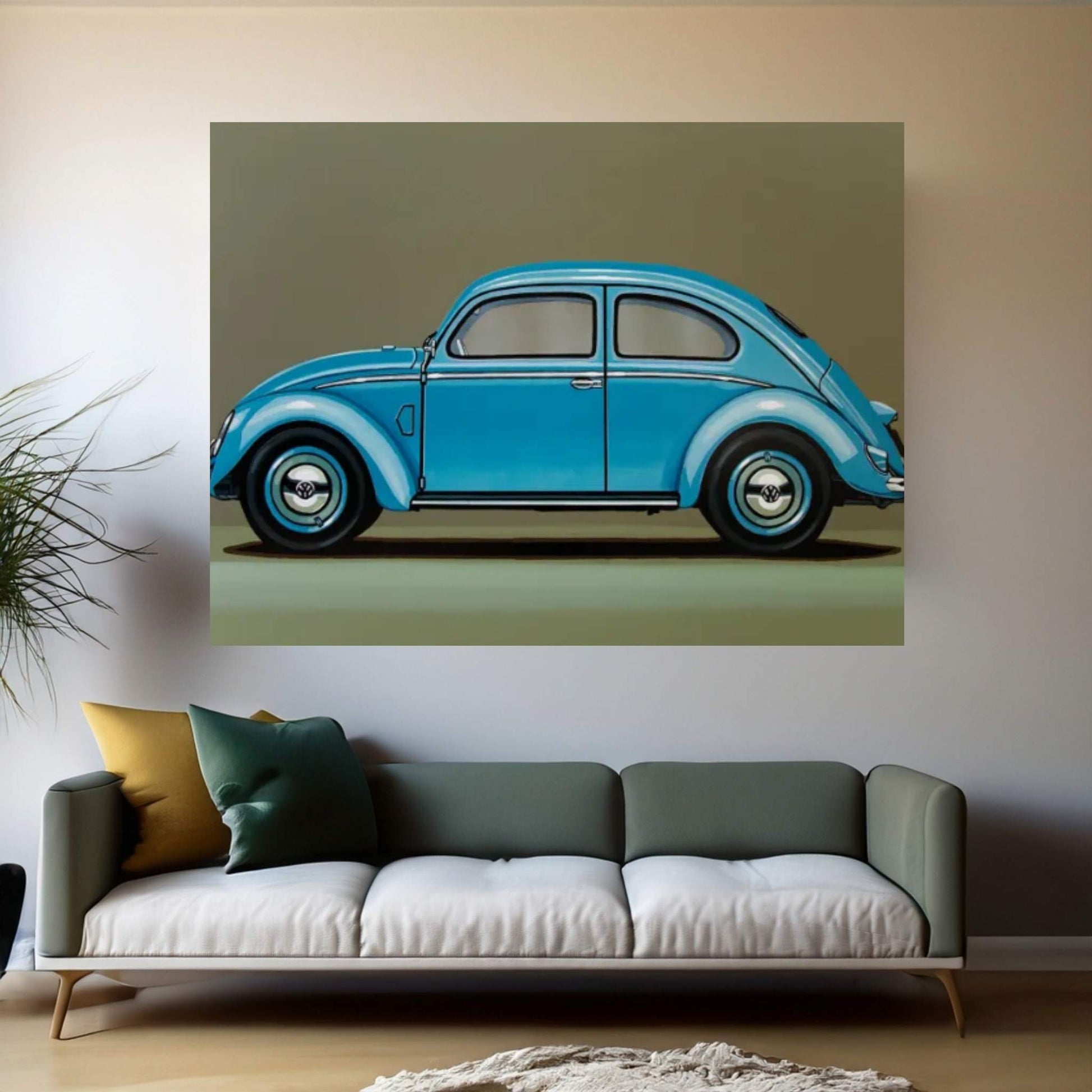 Volkswagen Beetle 1955 Canvas Wall Art - Y Canvas