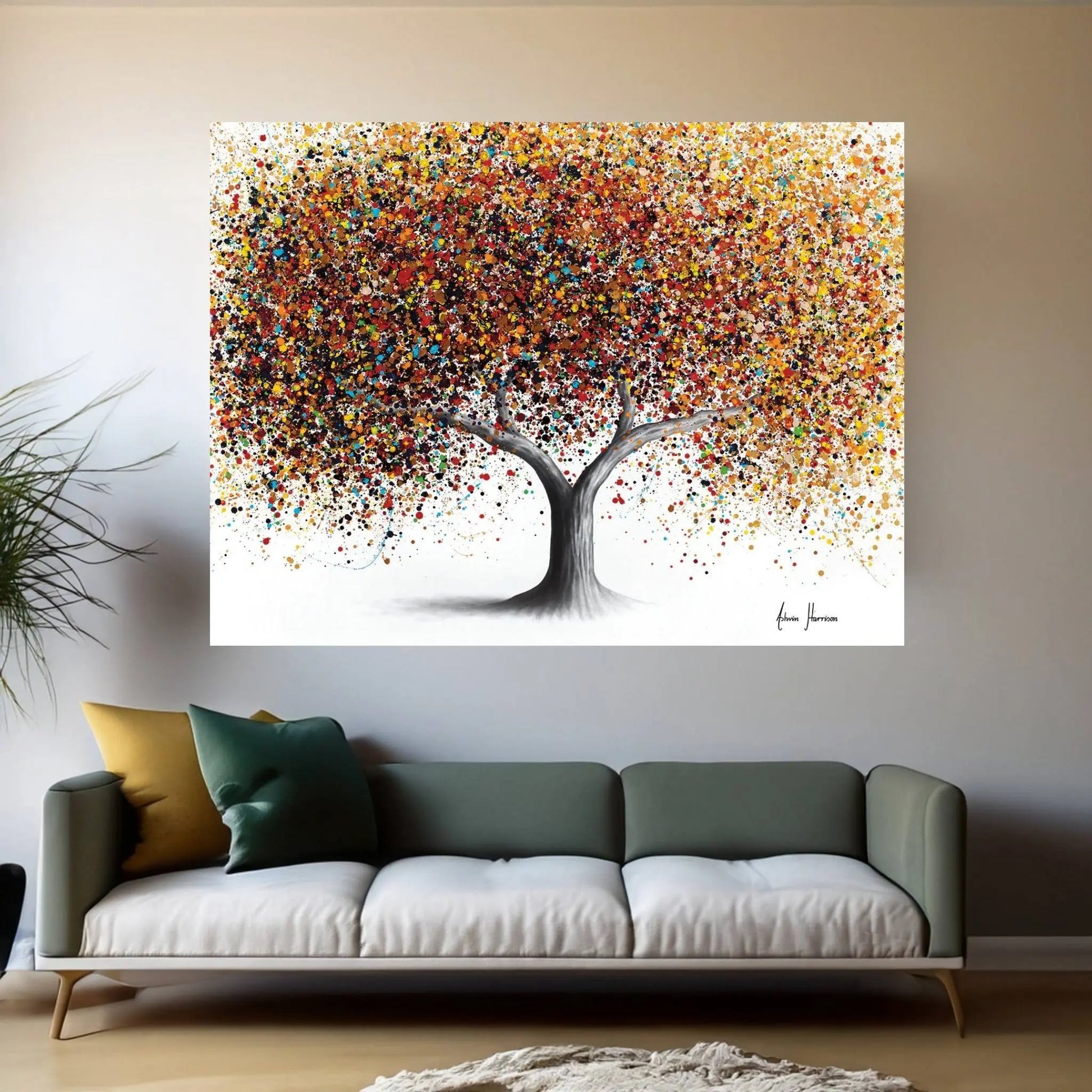 Rainbow Soul Tree Canvas Wall Art - Y Canvas