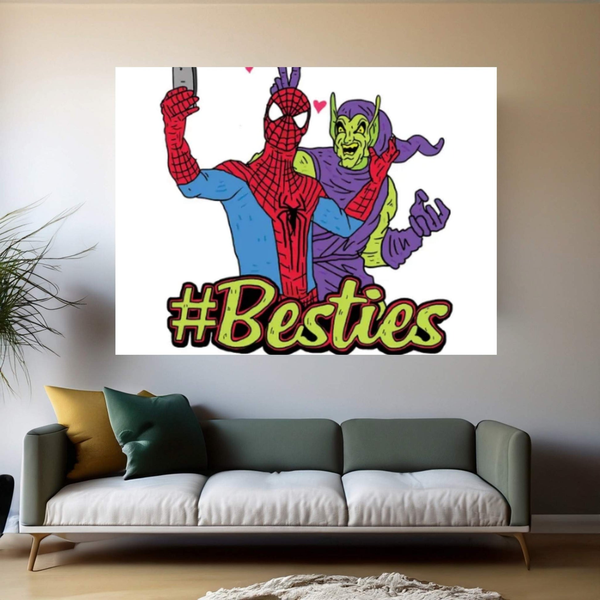 Spidey & Goblin Canvas Wall Art - Y Canvas