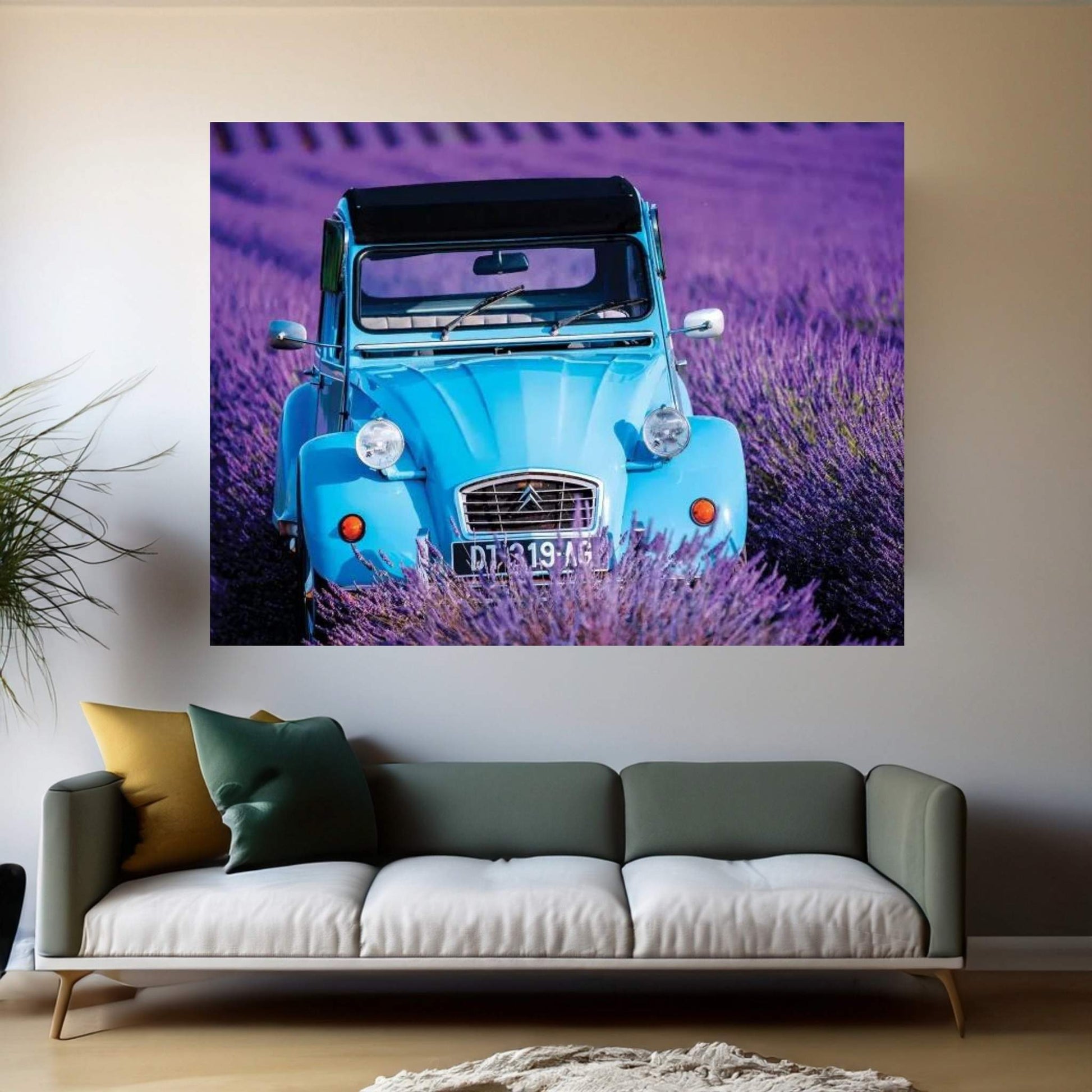 Citroen Lavender Field Canvas Wall Art - Y Canvas