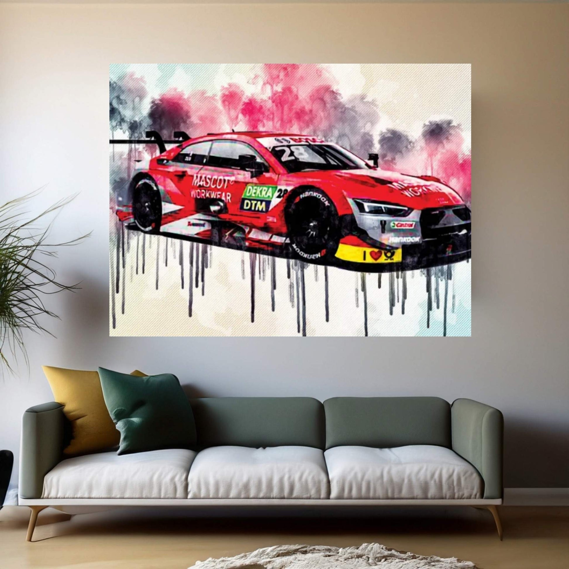 Audi Rs5 Dtm Loic Duval Racing Car Dtm Tuning Rs5 Canvas Wall Art - Y Canvas