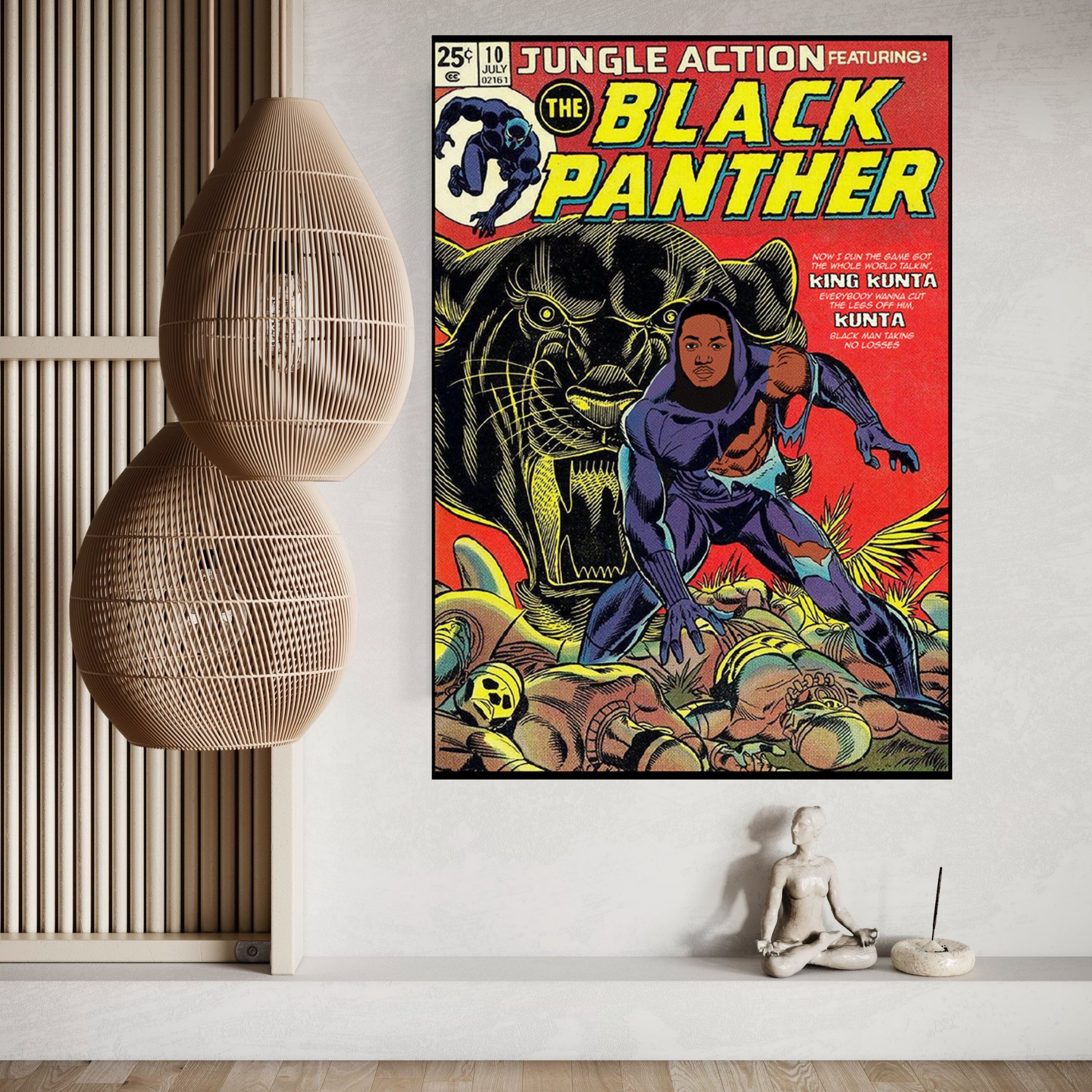 Black Panther Canvas Wall Art - Y Canvas