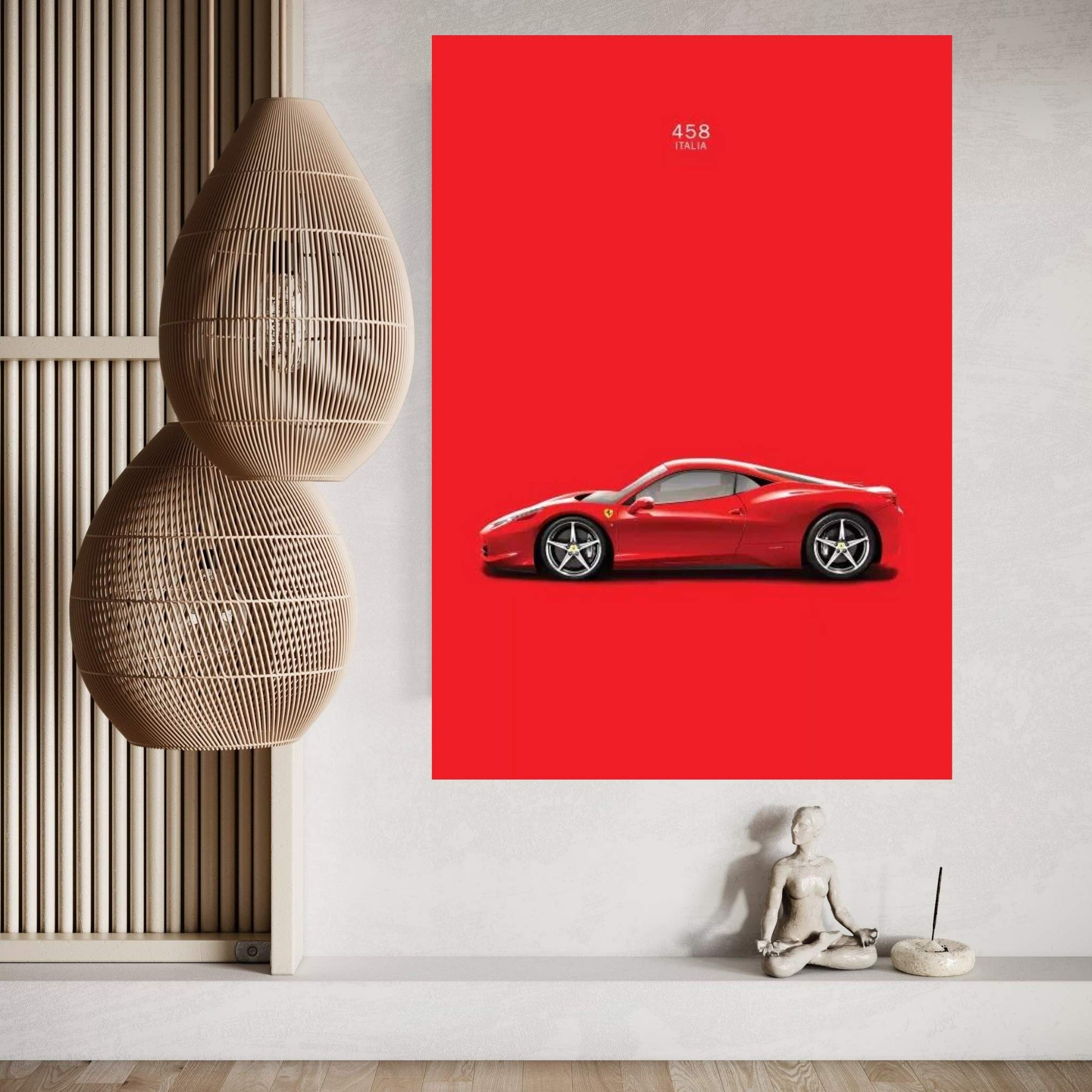 Ferrari 458 Italia Canvas Wall Art - Y Canvas