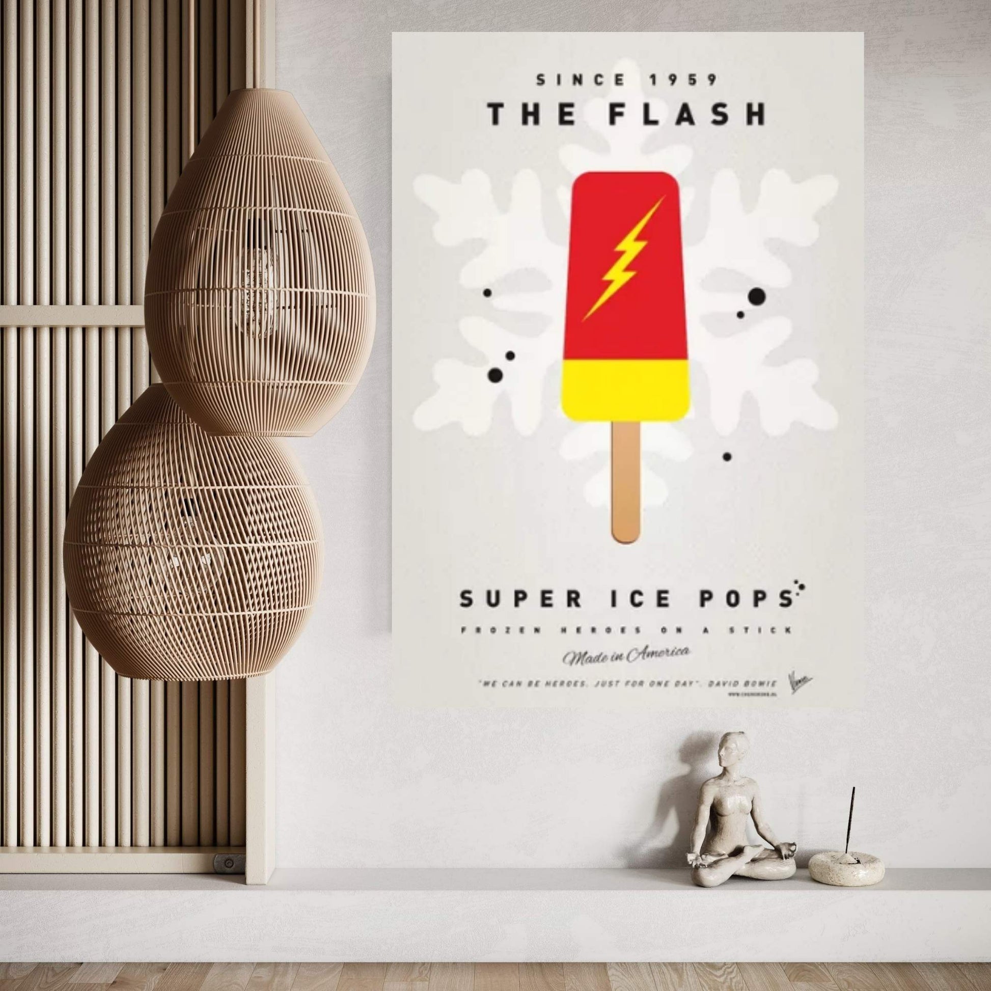 Superhero Ice Pop The Flash Canvas Wall Art - Y Canvas