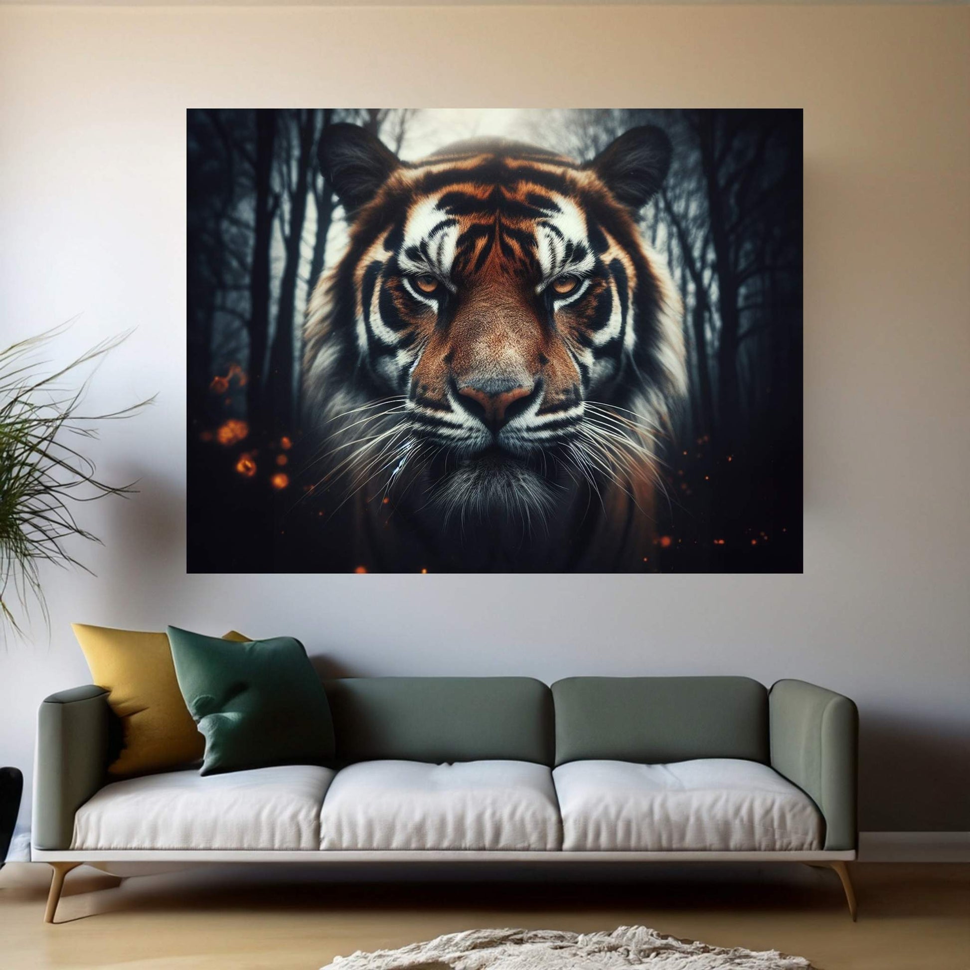 Tiger Canvas Print Art,Animal Wall Art, Canvas Wall Art - Y Canvas