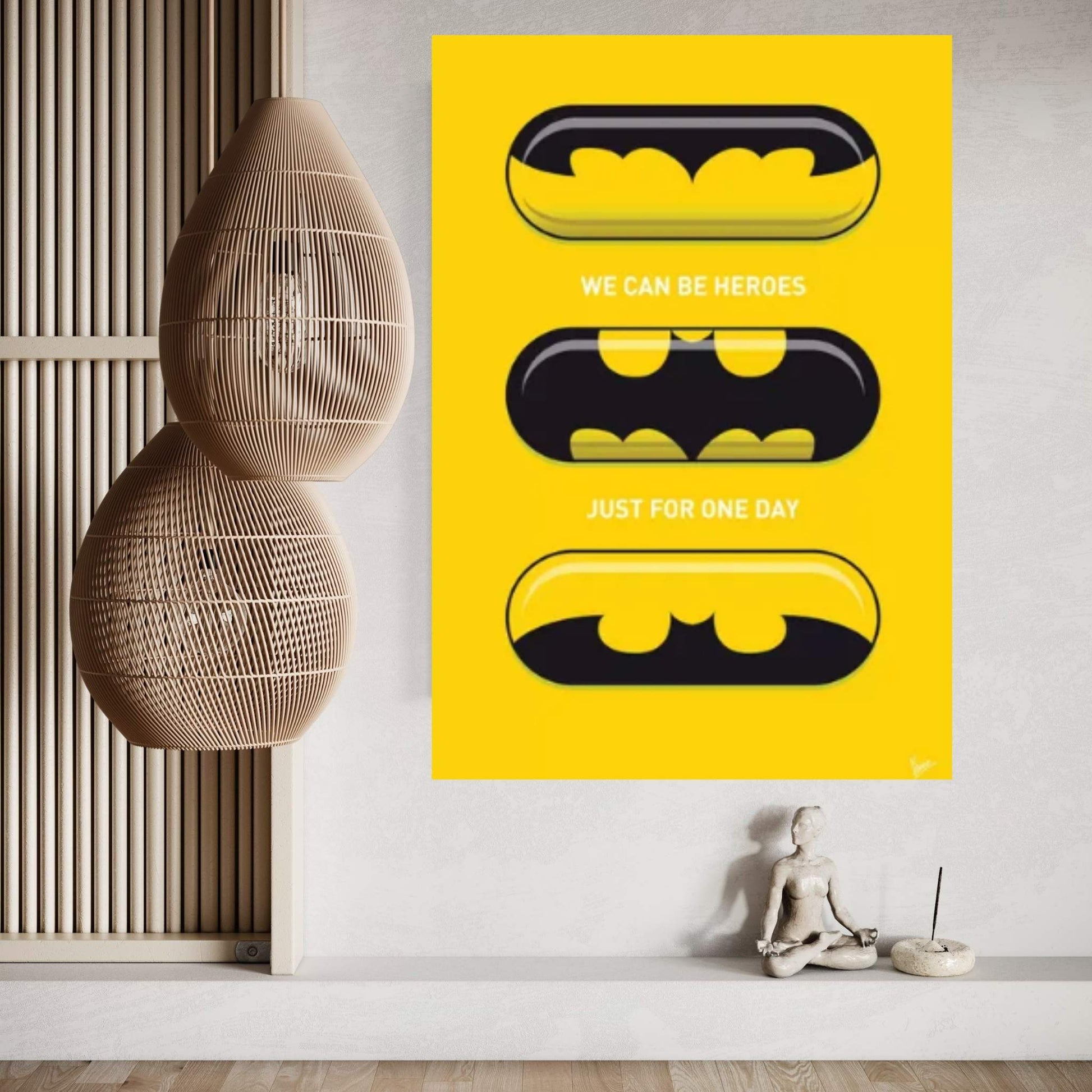 Superhero Pills Batman Canvas Wall Art - Y Canvas