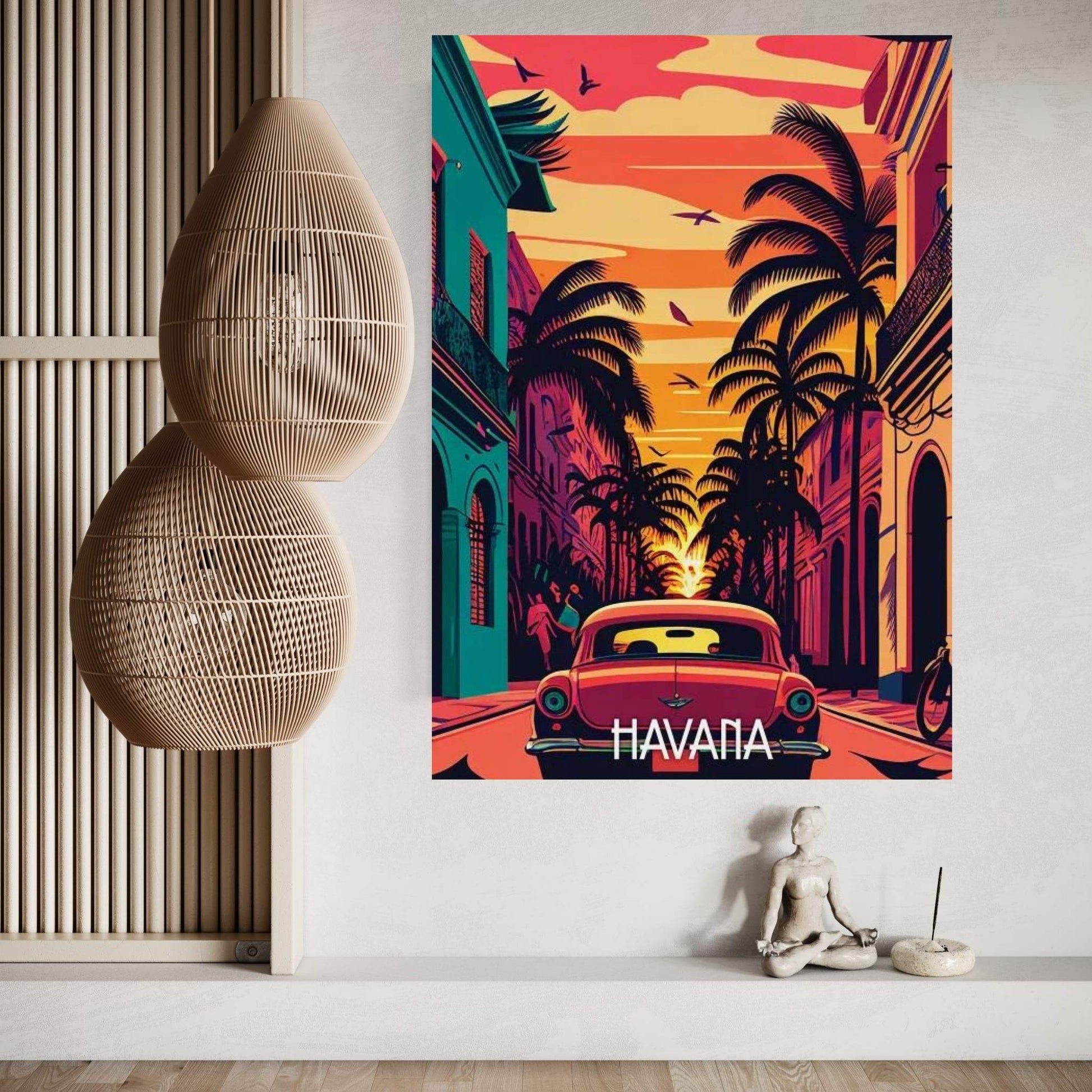 Havana City Canvas Wall Art - Y Canvas