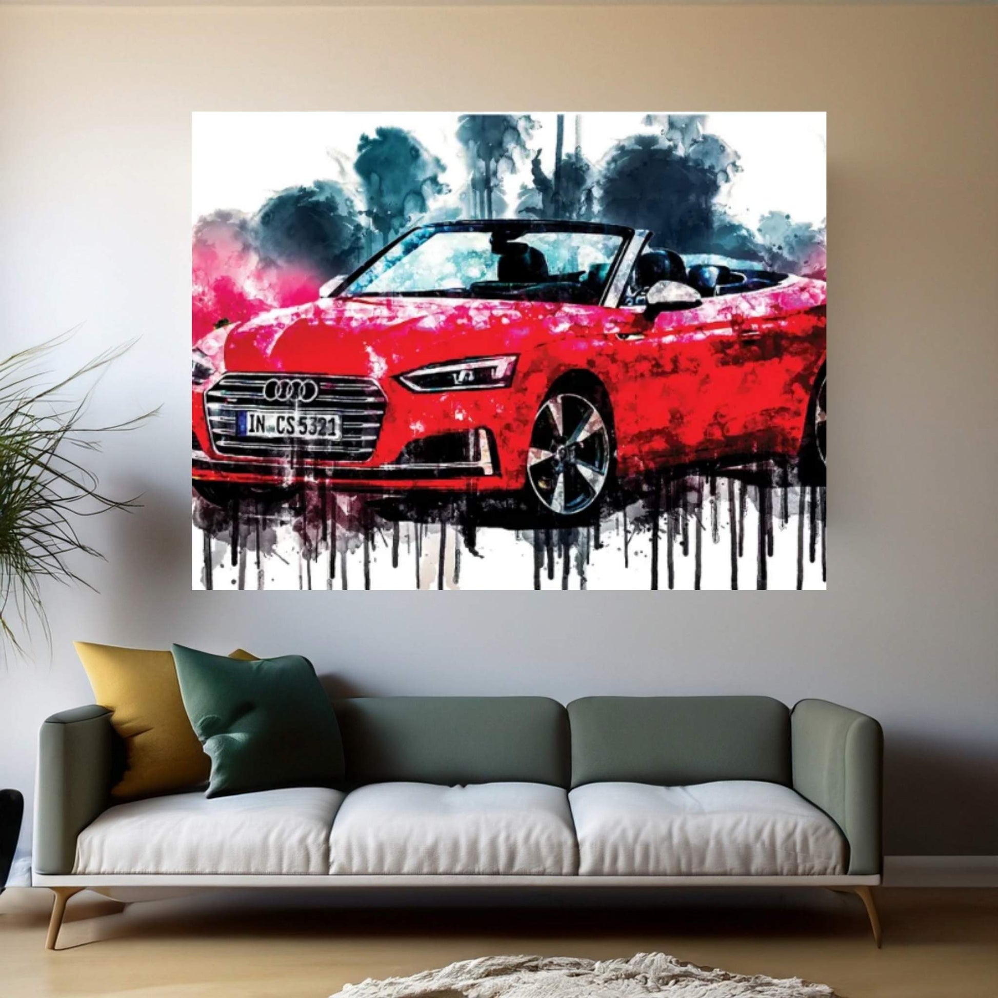 2017 Audi S5 Cabriolet Canvas Wall Art - Y Canvas