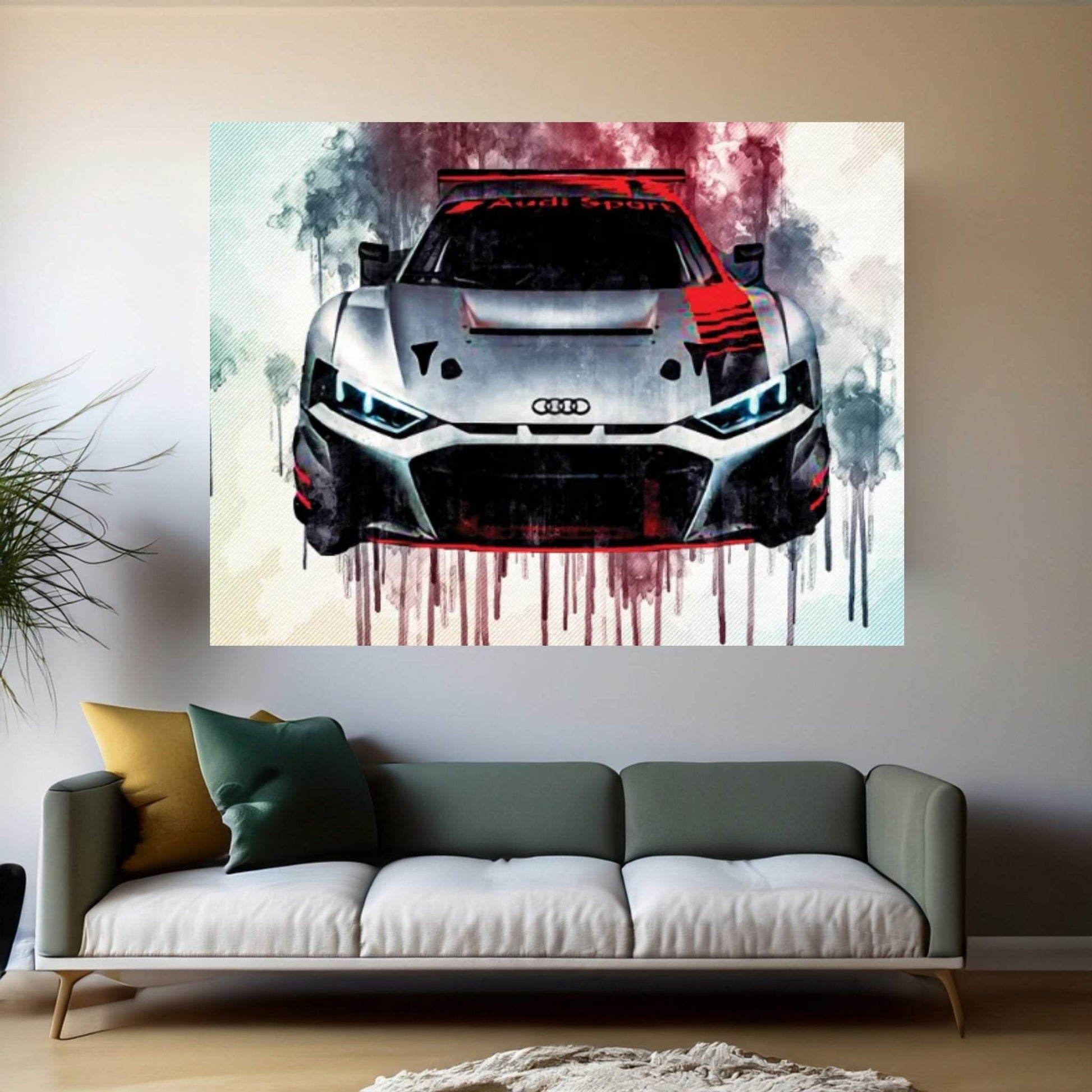 2020 Audi R8 Lms Gt4 Front View Canvas Wall Art - Y Canvas