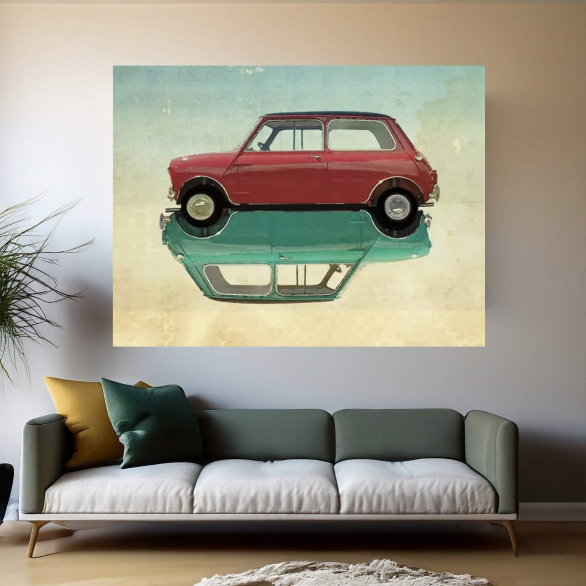 Car Mini Canvas Wall Art - Y Canvas