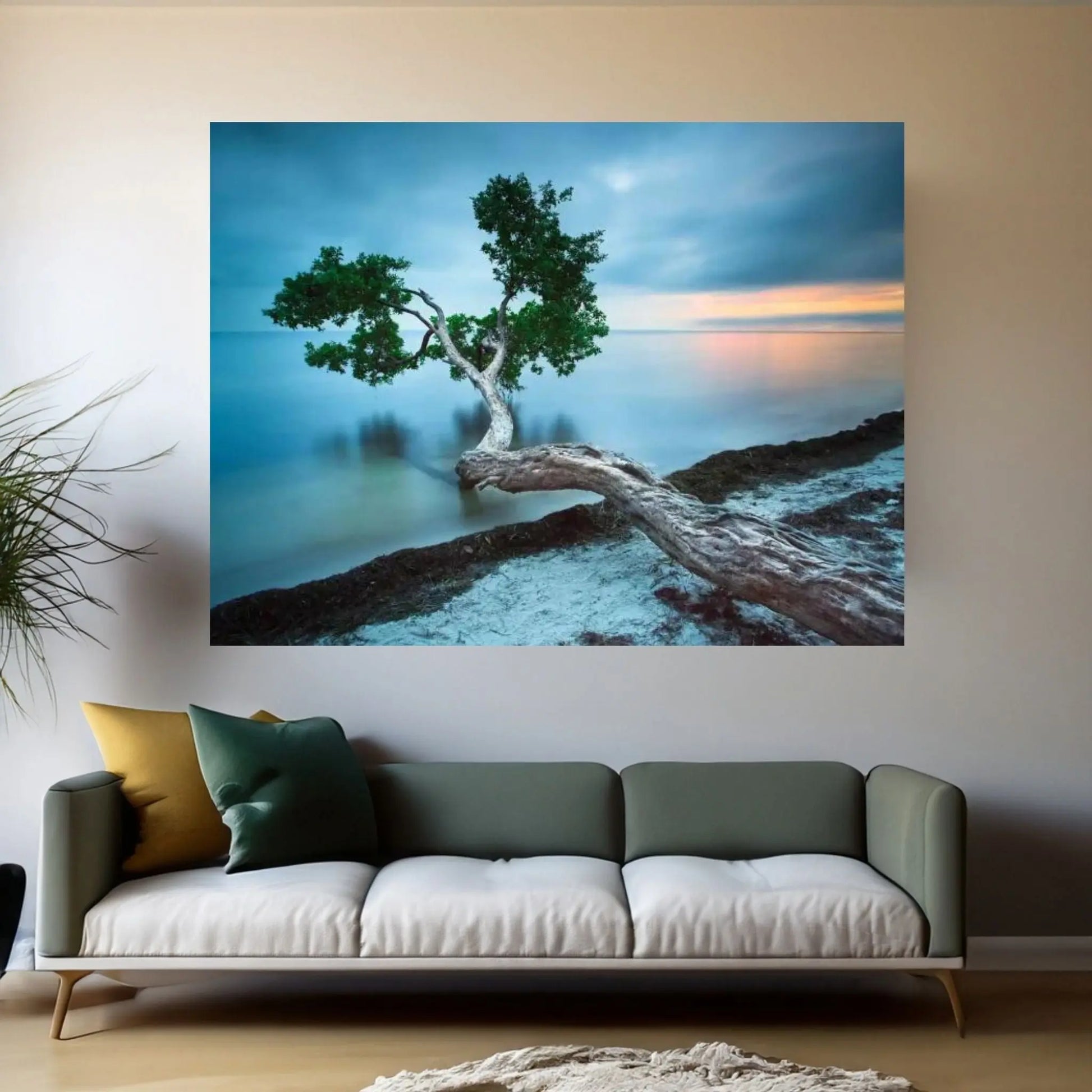 Water Tree 10 Color Canvas Wall Art - Y Canvas