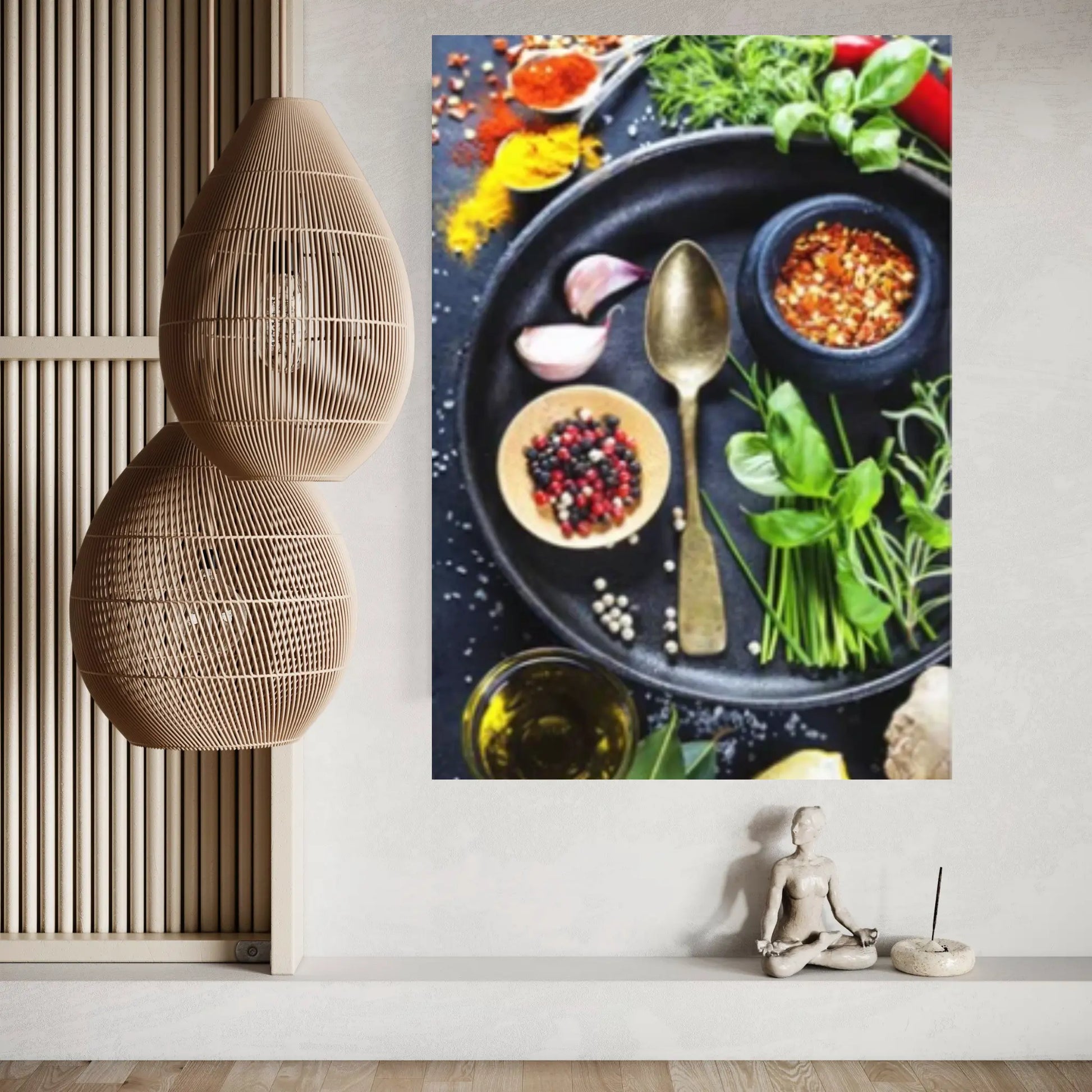 Vegetable Grains Spices Kitchen Canvas Wall Art Paintings Laminas Para Cuadros Scandinavian Poster Wall Art Picture for Interior Decor - Y Canvas