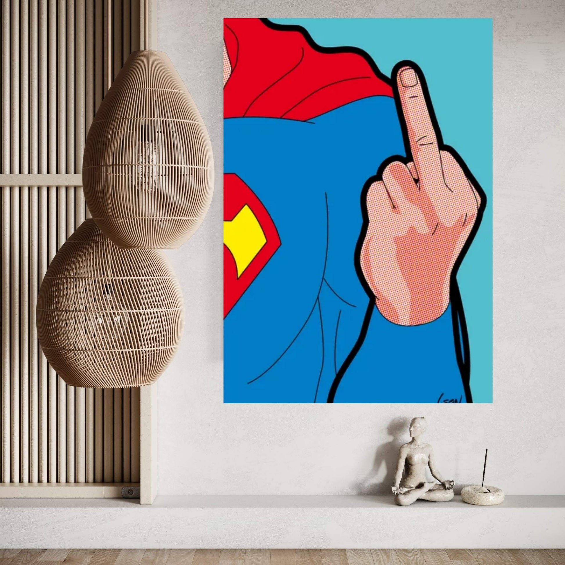 Super-Finger Canvas Wall Art - Y Canvas