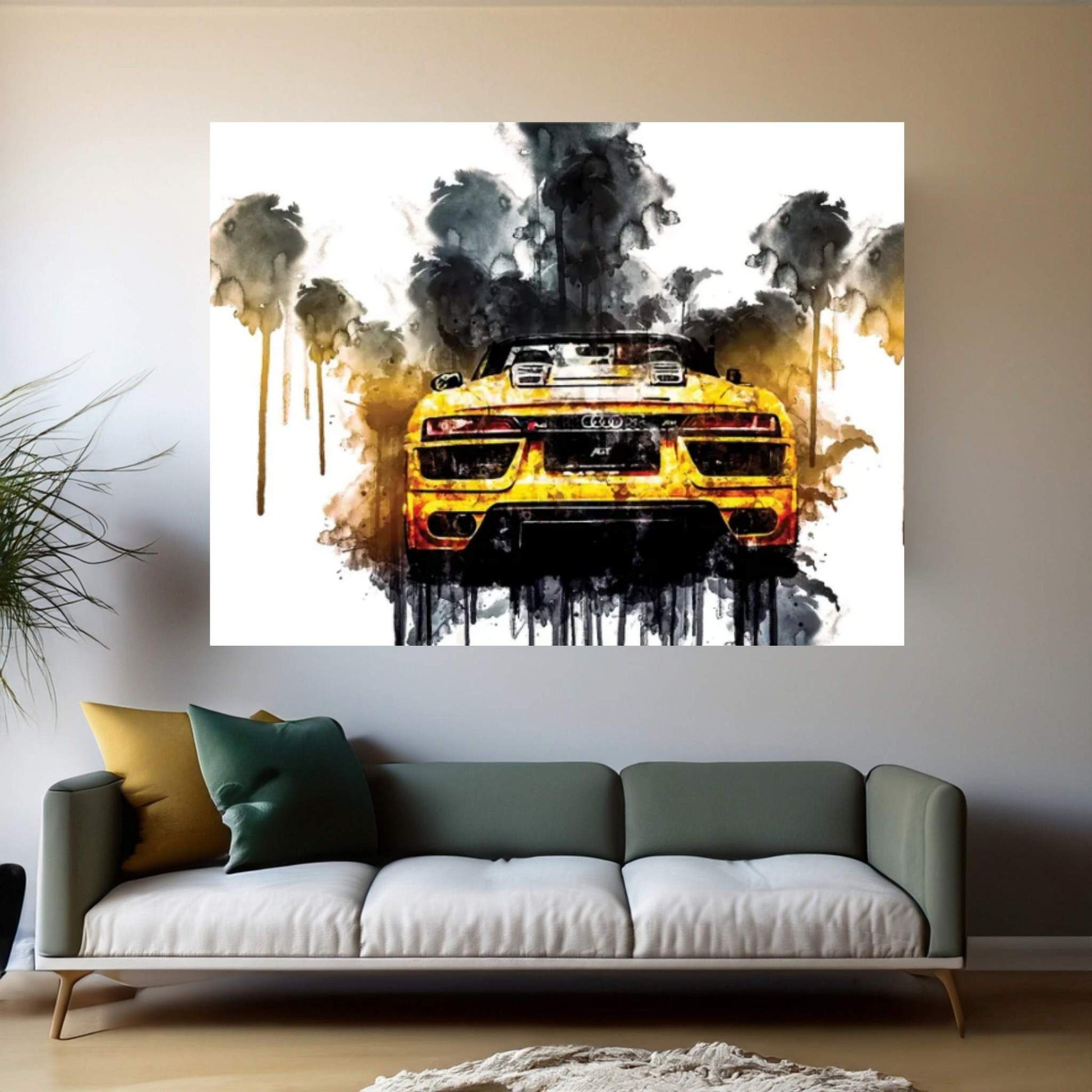 Car 2017 ABT Audi R8 Spyder Canvas Wall Art - Y Canvas