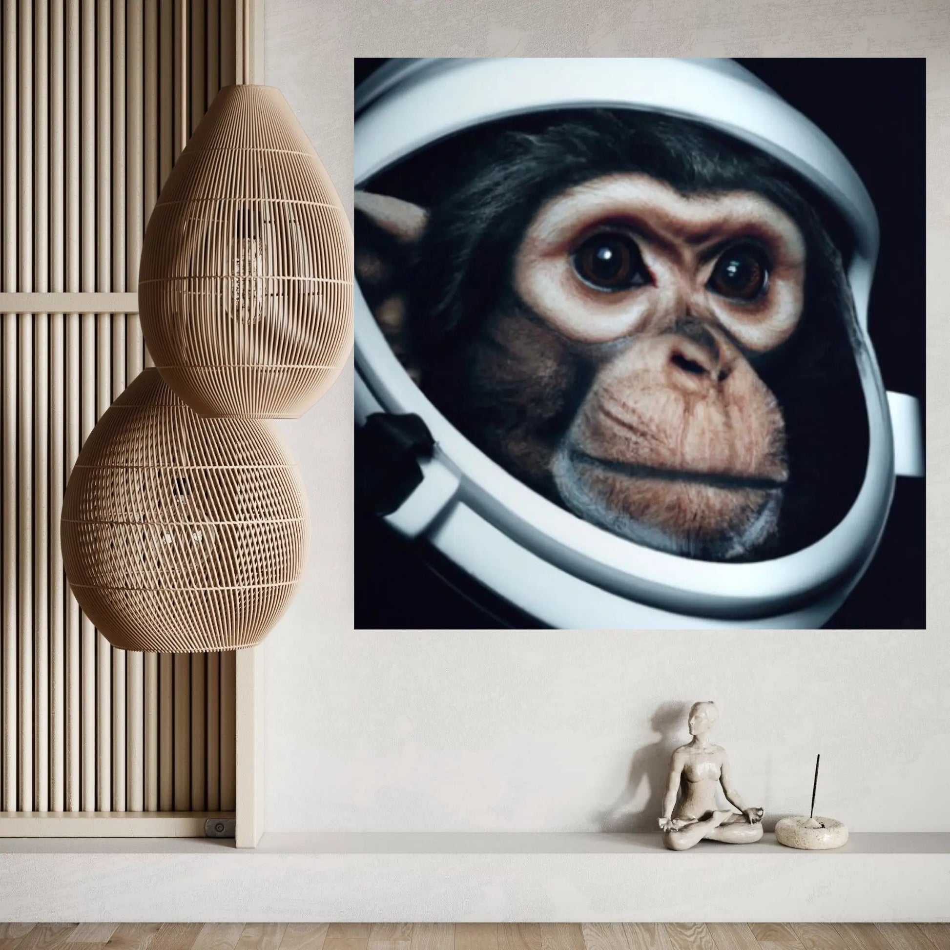 Astronaut Monkey Canvas Painting, Monkey Poster, Animal Wall Art Canvas Canvas Wall Art - Y Canvas