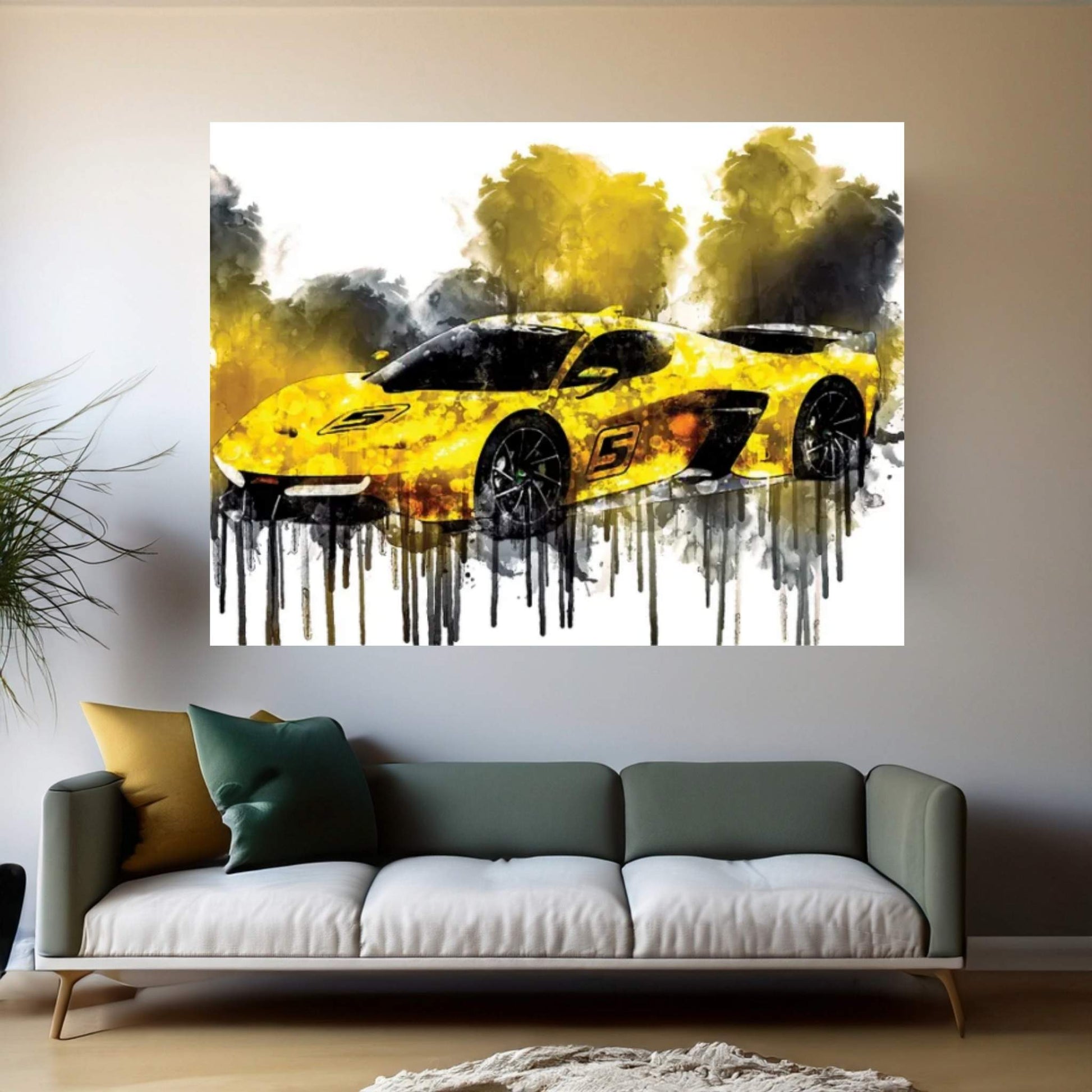 2017 Fittipaldi EF7 Vision Gran Turismo Canvas Wall Art - Y Canvas