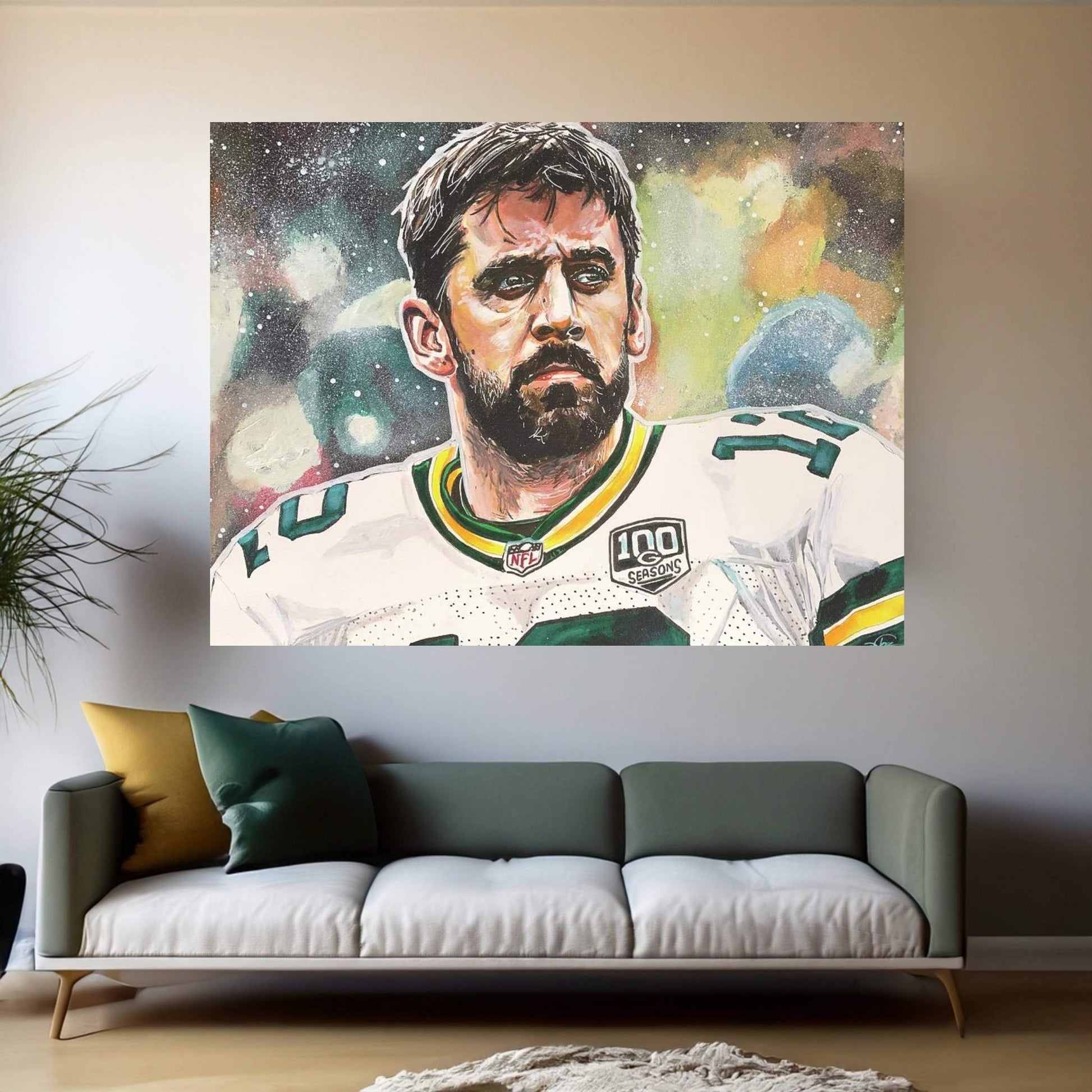 Aaron Rodgers 2019 Canvas Wall Art - Y Canvas