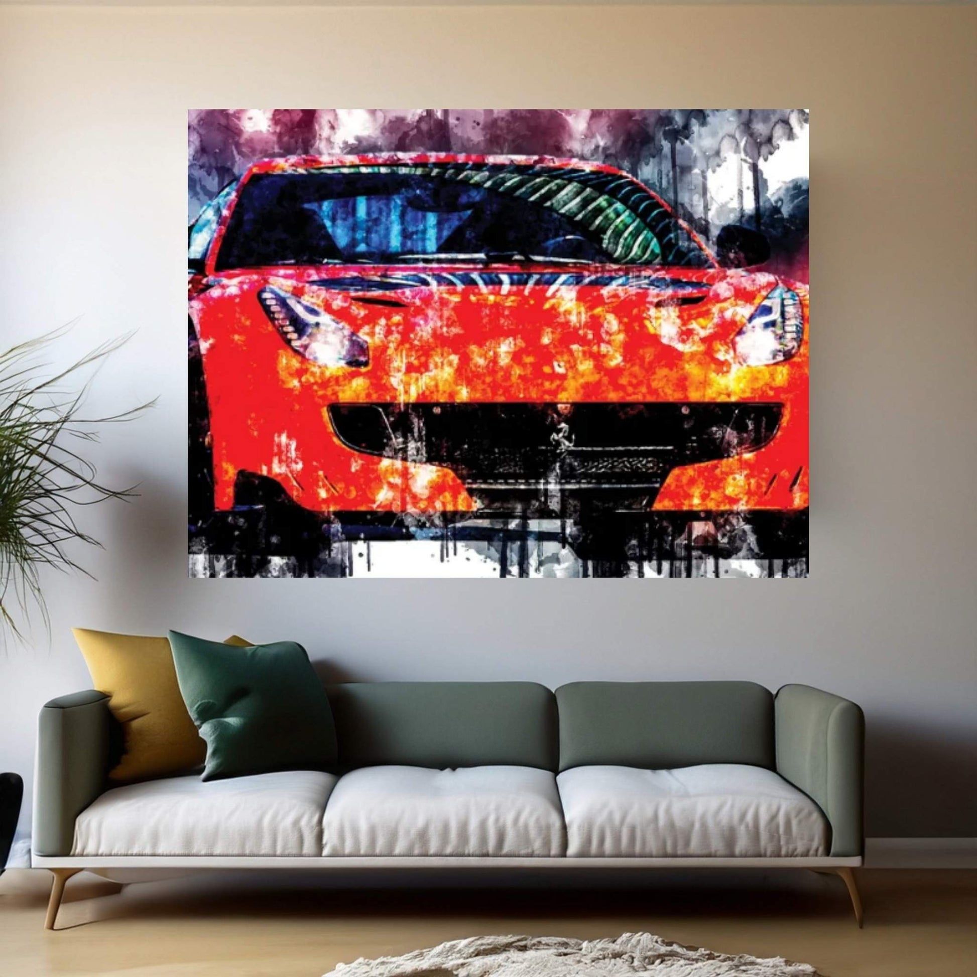 2017 Ferrari F12TDF Vehicle LXVIII Canvas Wall Art - Y Canvas