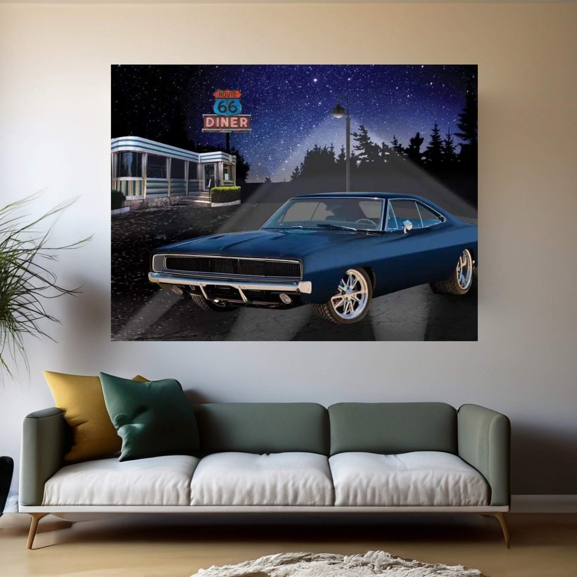 66 Muscle I Canvas Wall Art - Y Canvas