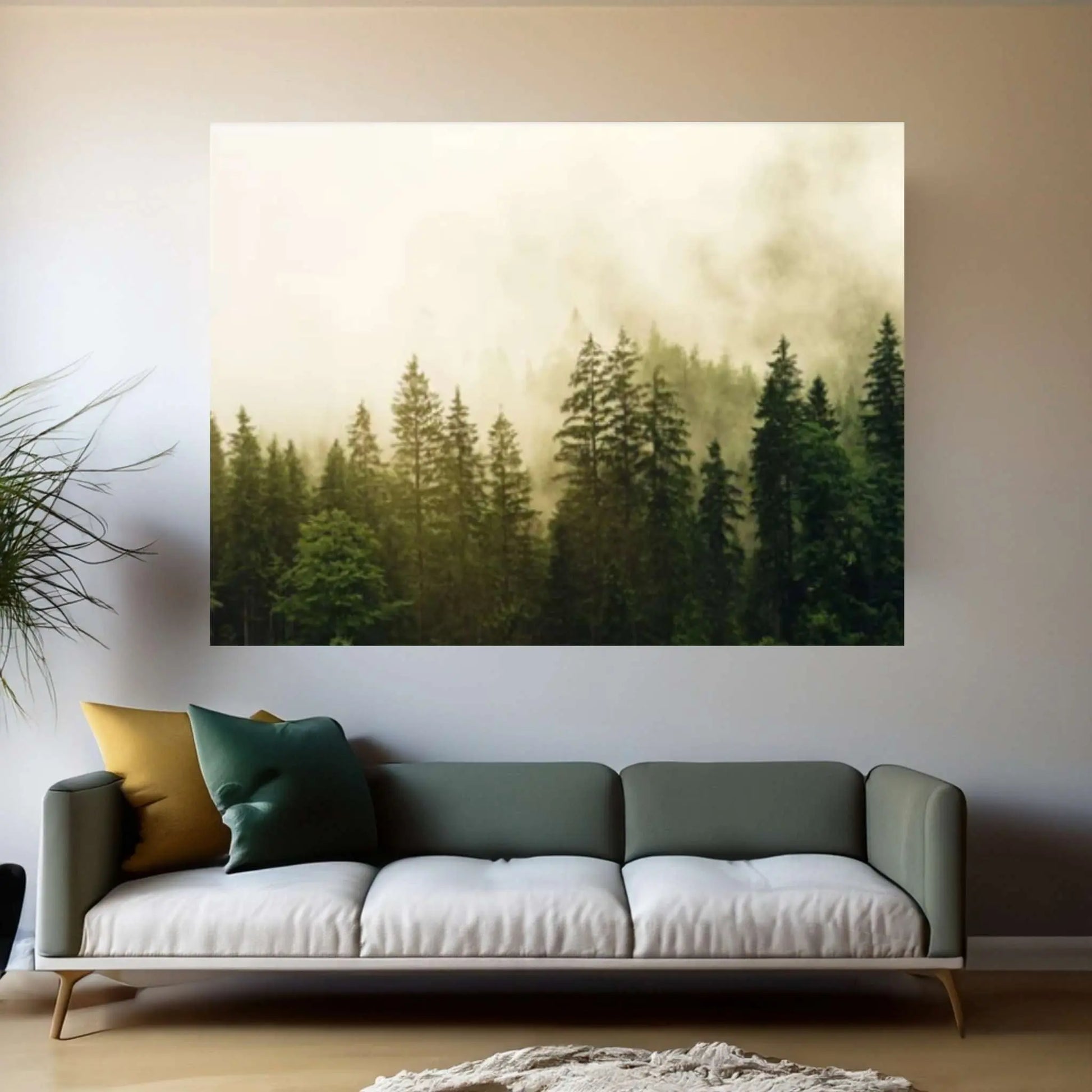 Forest Tree Print Forest, Forest Print Forest Tree Wall Art Forest Wall Art, Trees Canvas Wall Art Canvas Art - Y Canvas