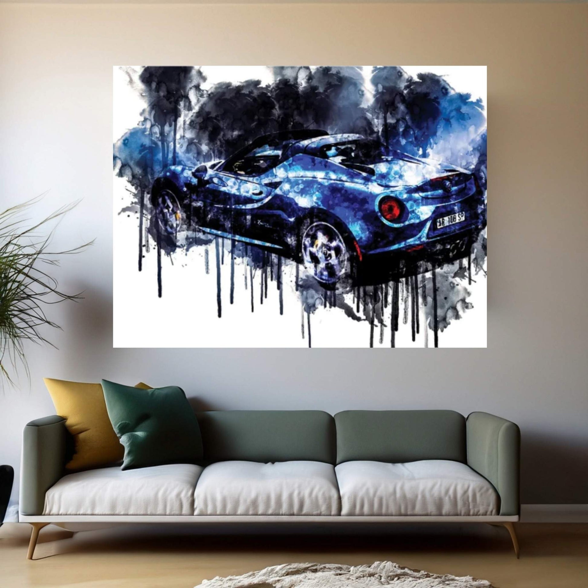 2018 Alfa Romeo 4C Spider Italia Canvas Wall Art - Y Canvas