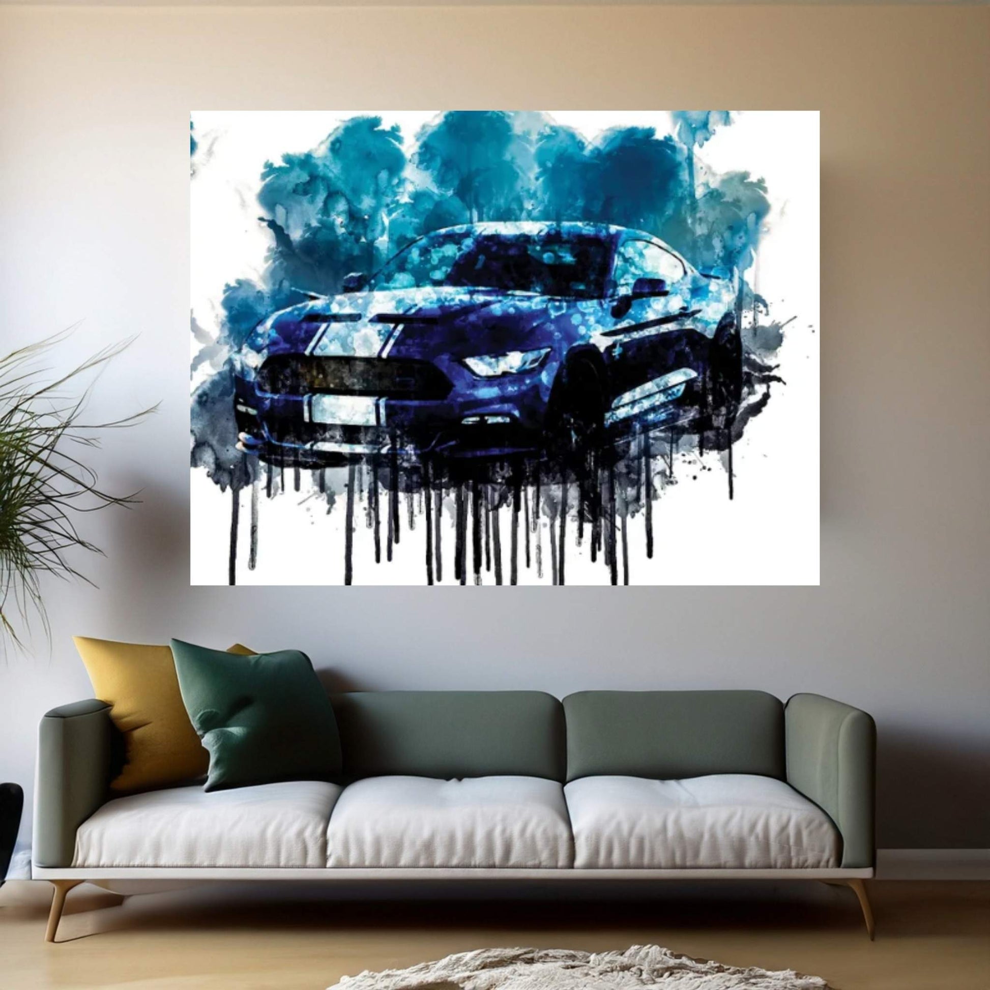 2017 Shelby Super Snake Vehicle CCLXXXIII Canvas Wall Art - Y Canvas