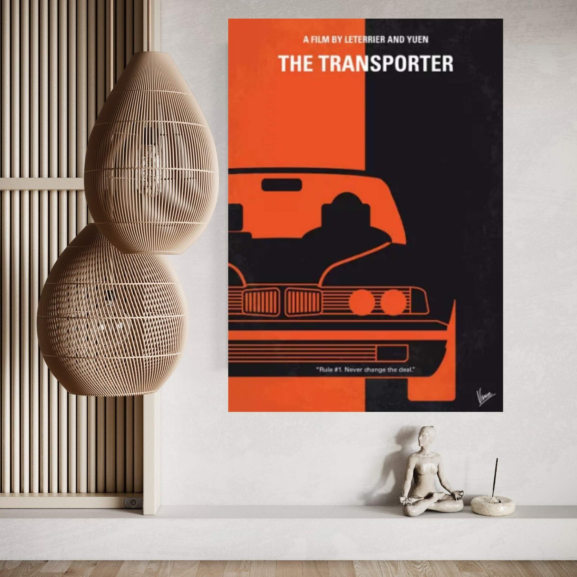 The Transporter Minimal Movie Poster Canvas Wall Art - Y Canvas