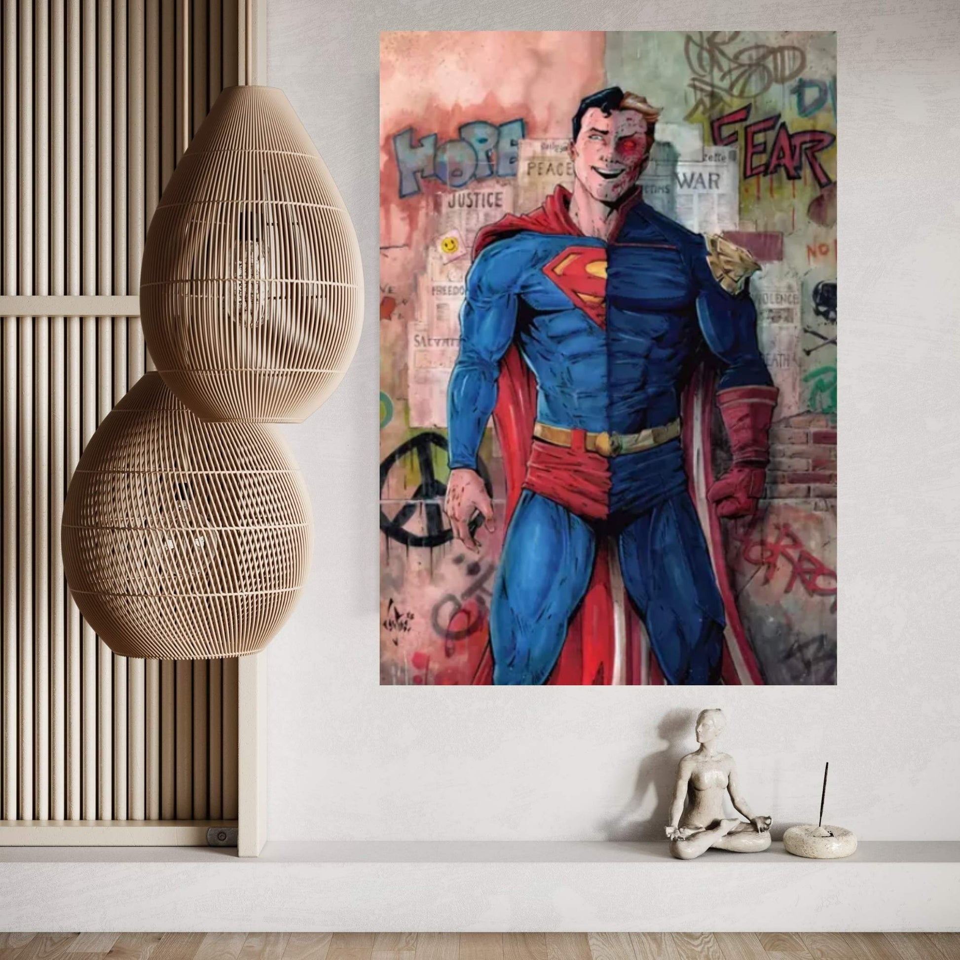 Superman Vs Homelander Canvas Wall Art - Y Canvas