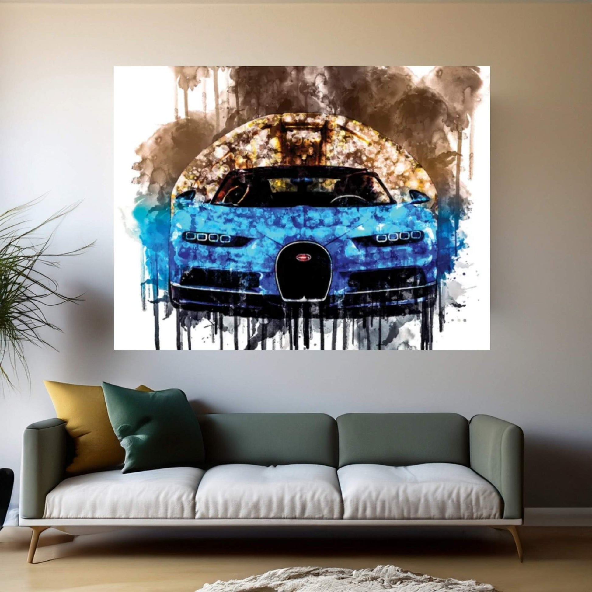 2017 Bugatti Chiron Canvas Wall Art - Y Canvas