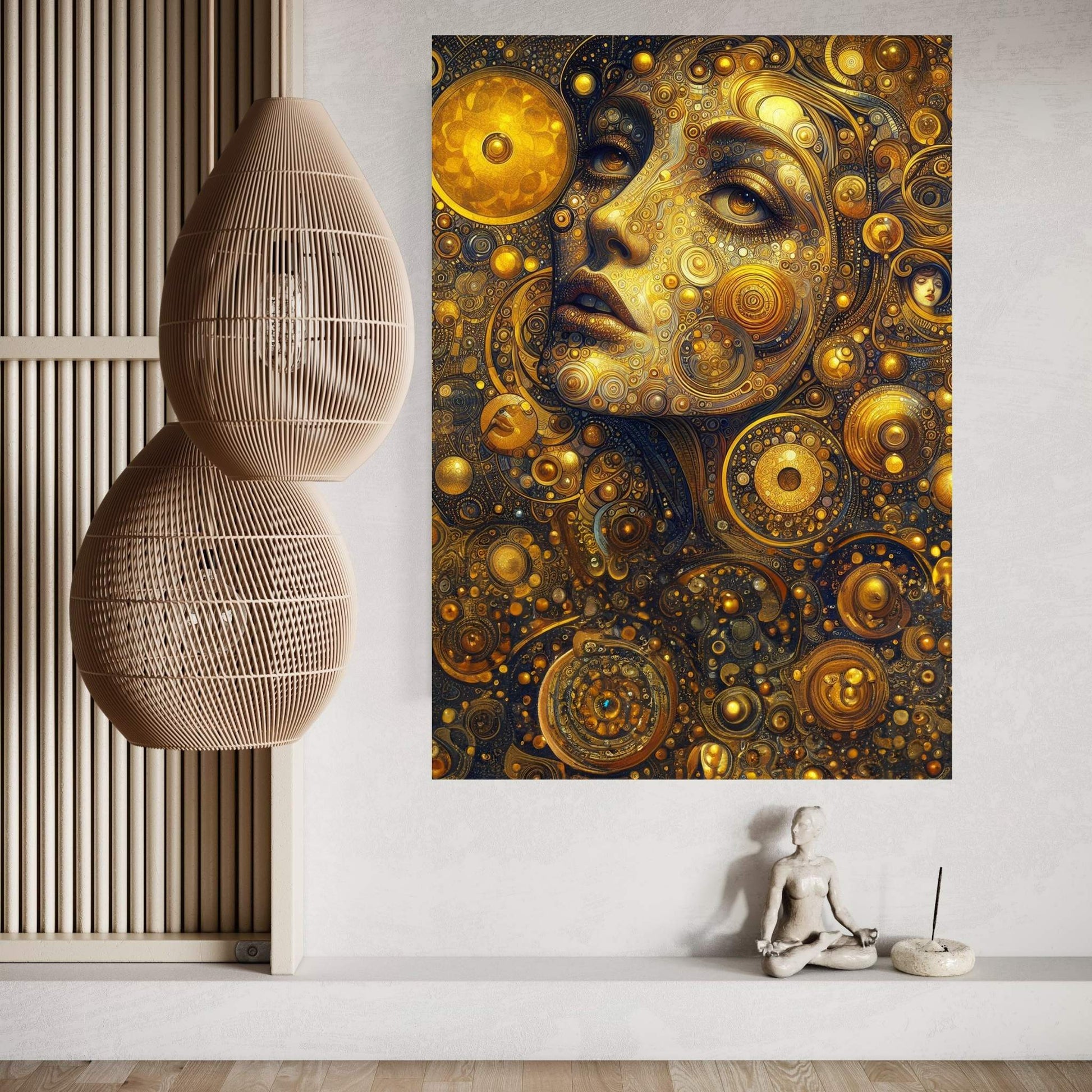 The Golden Tears Gustav Klimt Modern Abstract Reproduction Canvas Wall Art - Y Canvas