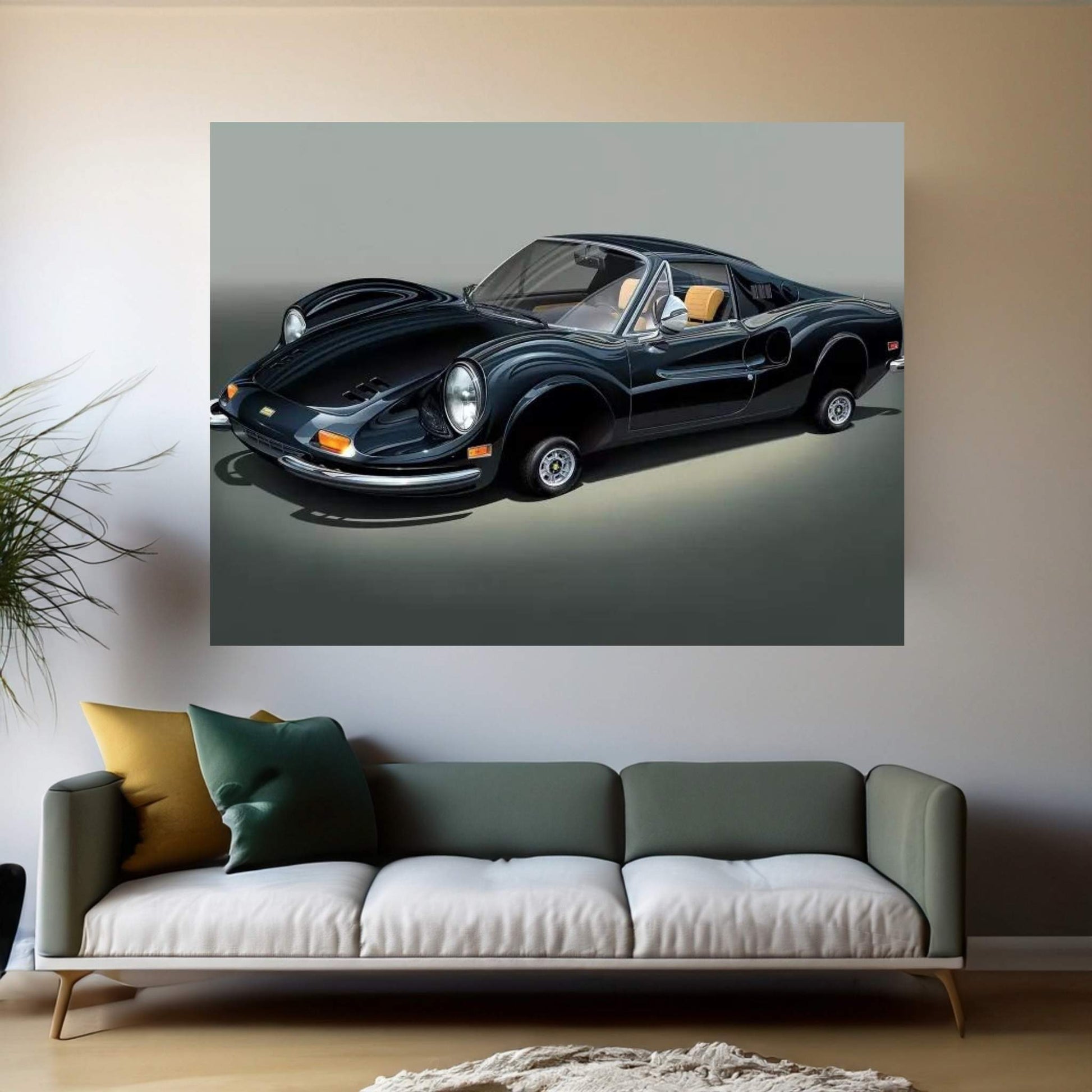 Ferrari Dino Canvas Wall Art - Y Canvas