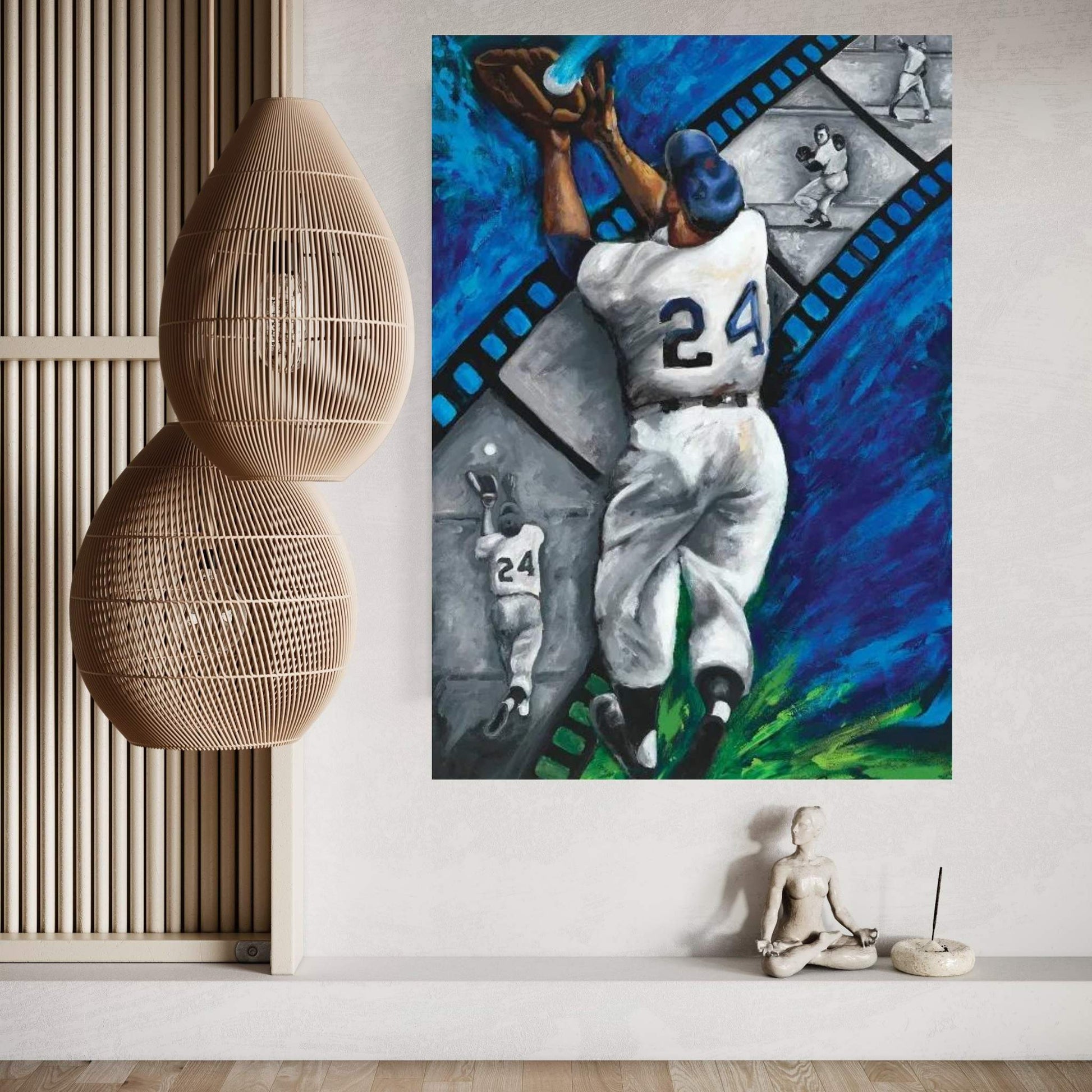 The Catch (Willie Mays) Canvas Wall Art - Y Canvas