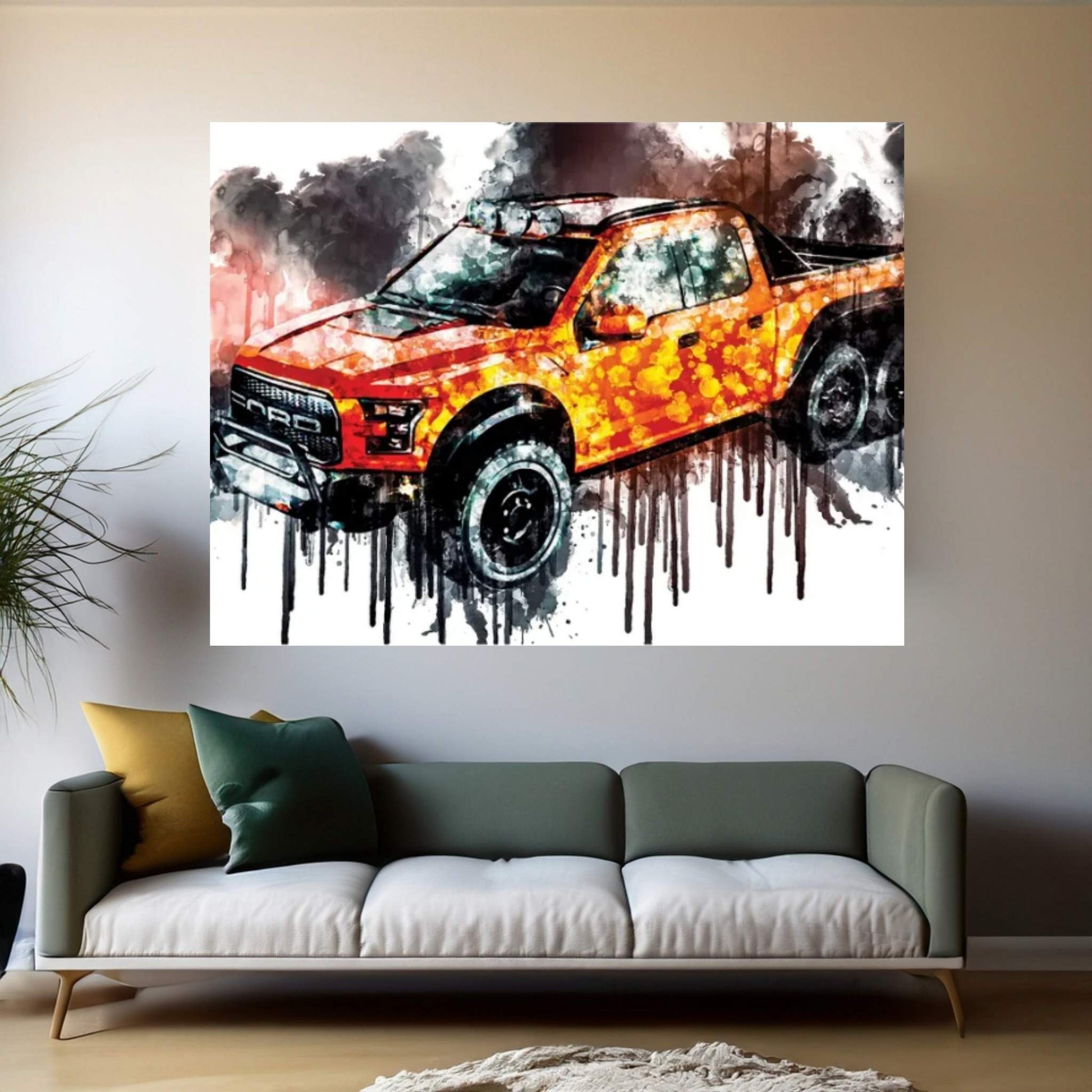 2017 Ford F 250 Velociraptor Canvas Wall Art - Y Canvas