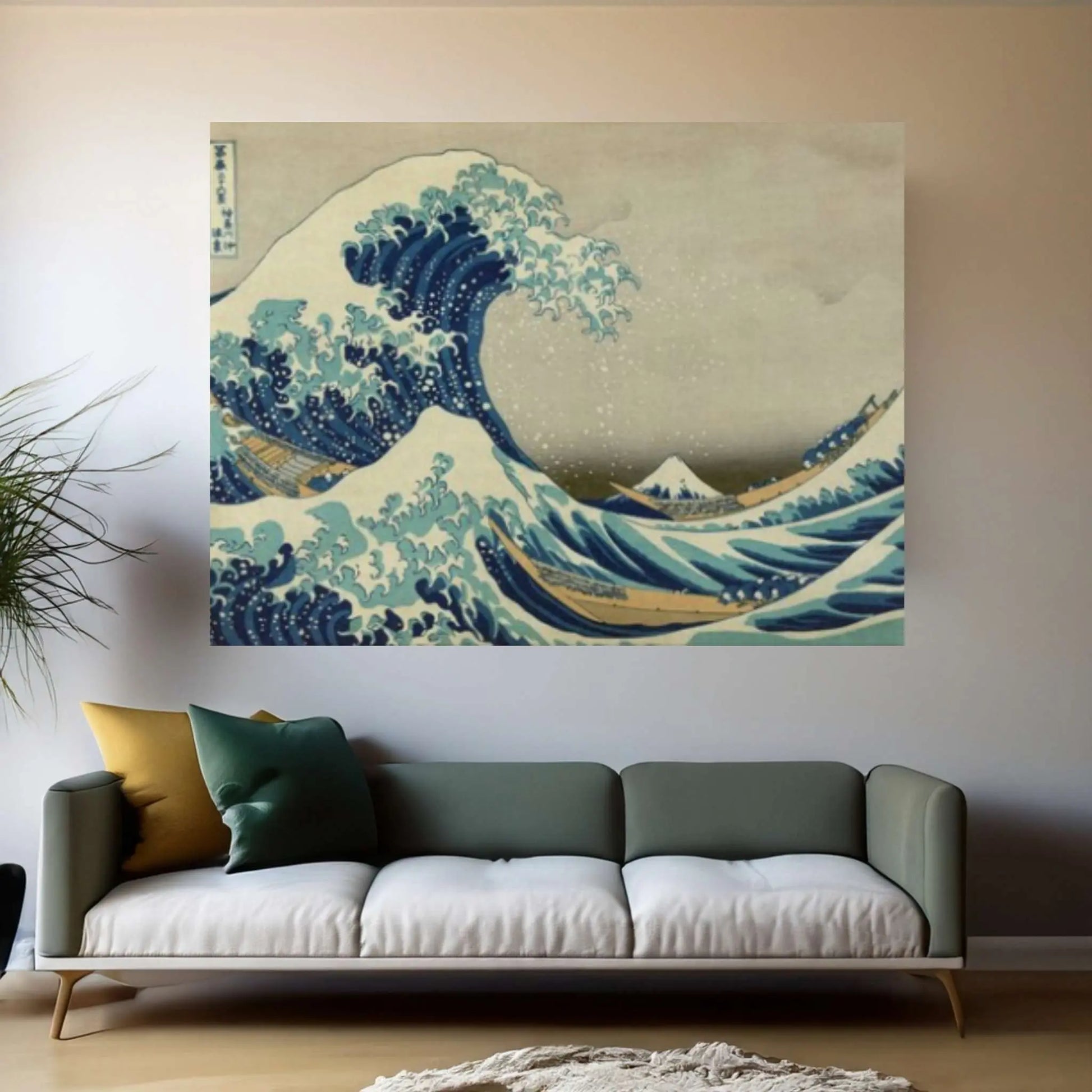 The Great Wave off Kanagawa print on canvas wall art Katsushika Large The Great Wave - Y Canvas