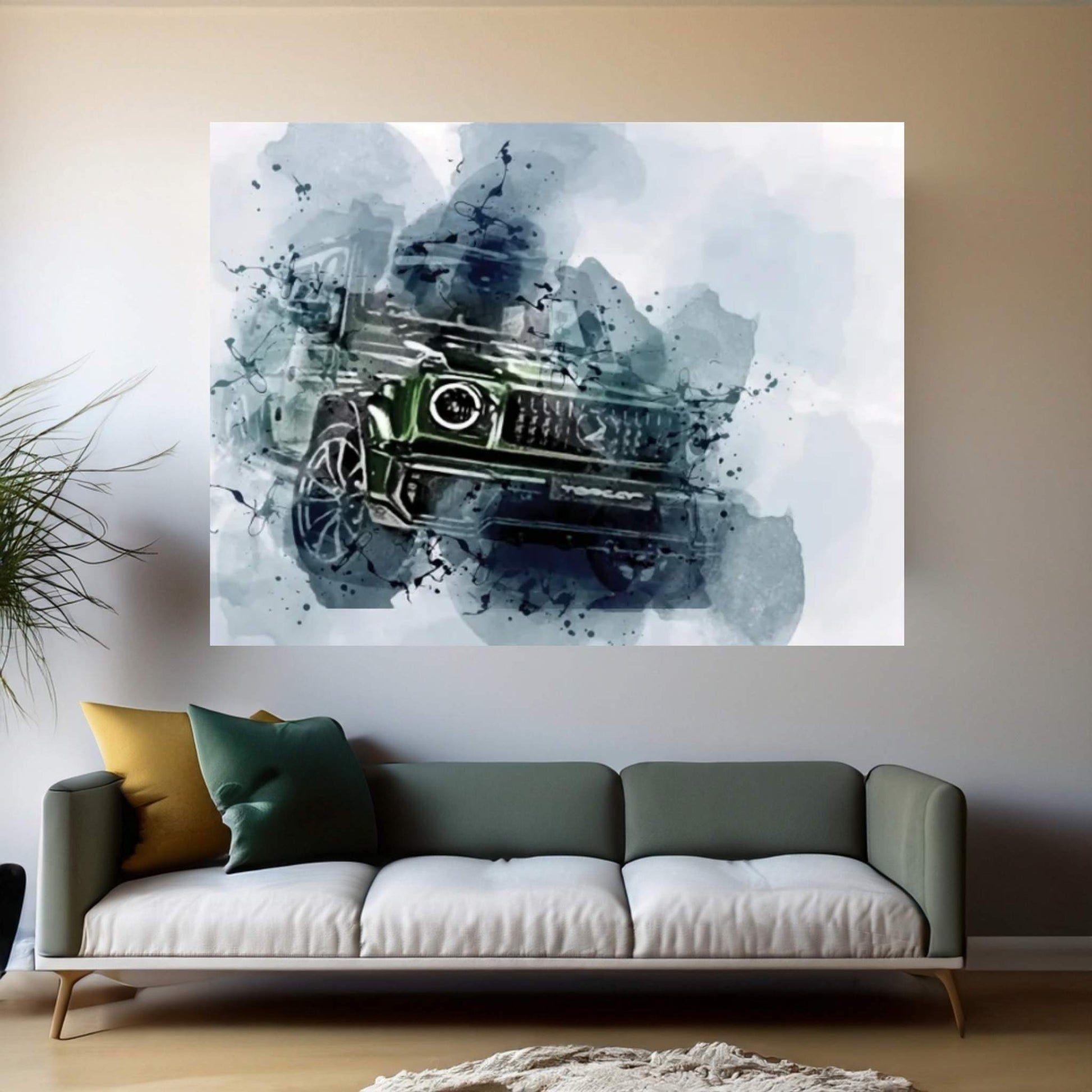 Mercedes-Amg G63 1nferno Topcar Green Canvas Wall Art - Y Canvas