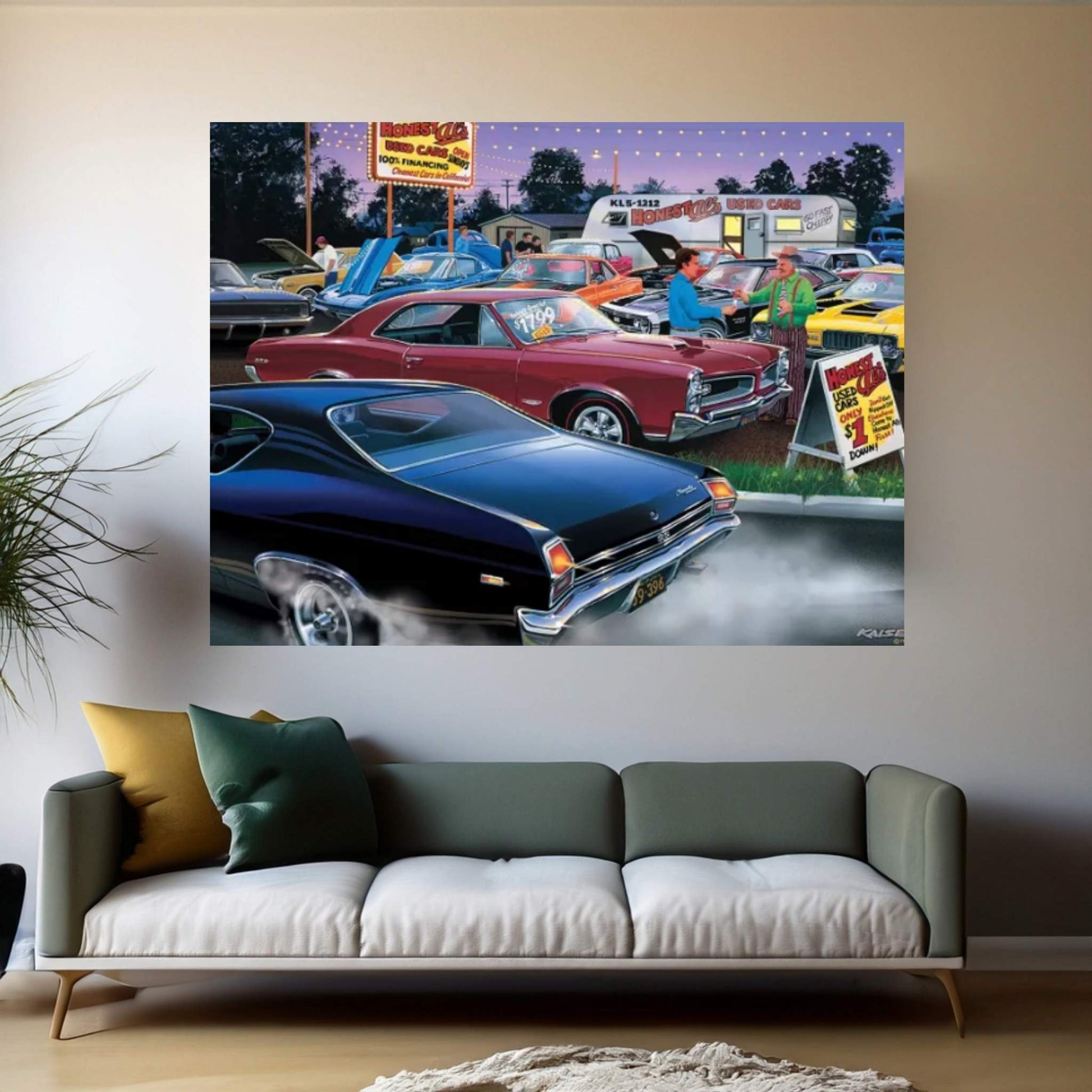 Honest Al's Used Cars Canvas Wall Art - Y Canvas