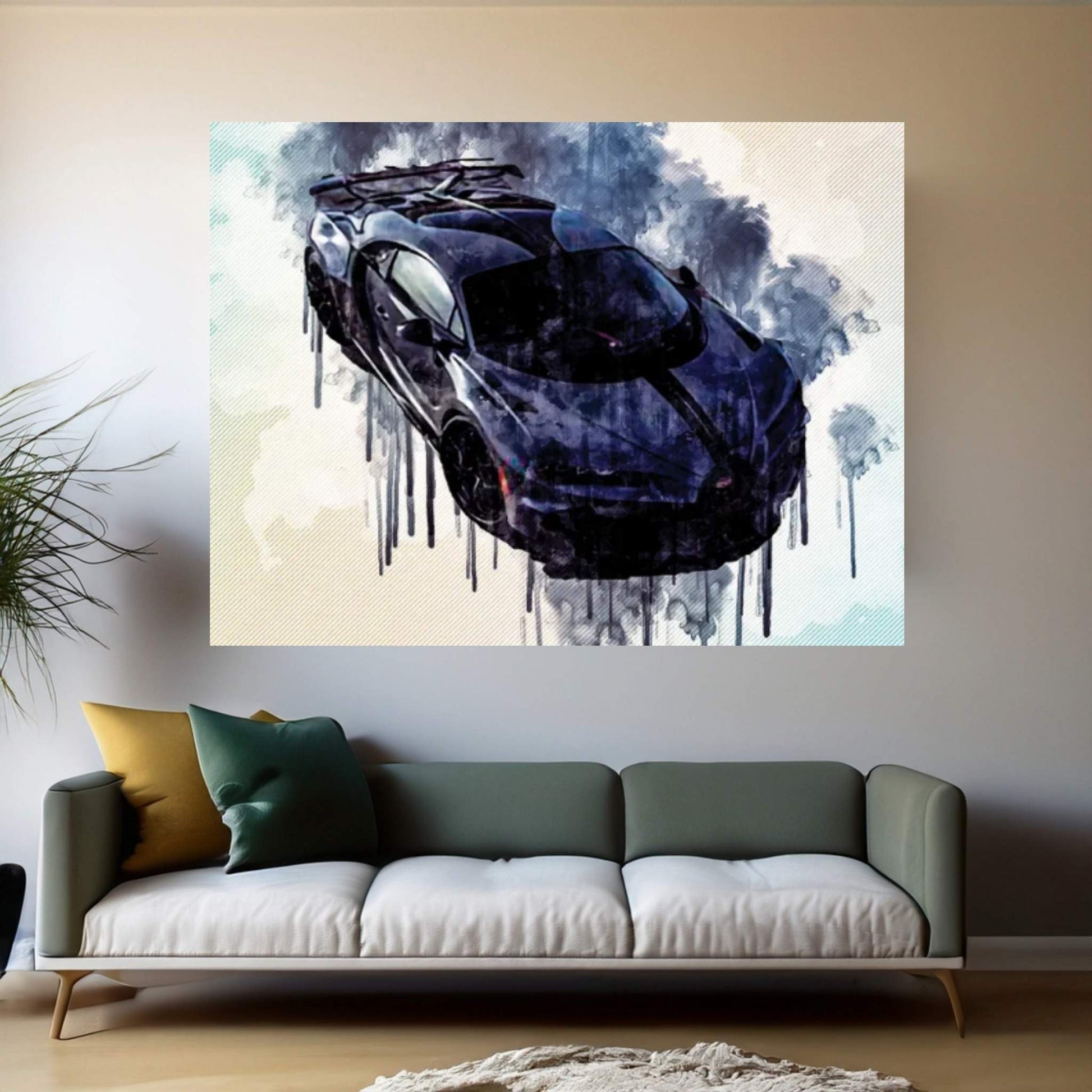 Bugatti Chiron Pur Sport 2021 Hypercar Front View Canvas Wall Art - Y Canvas