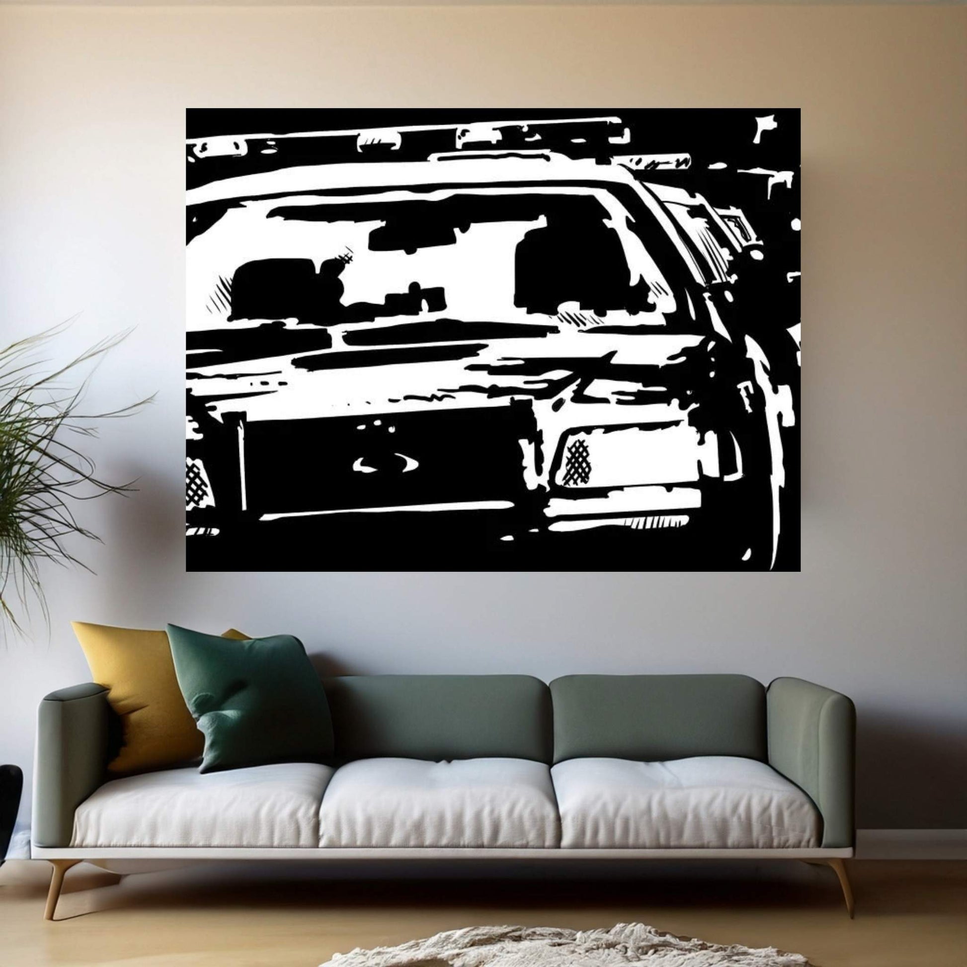 Police Canvas Wall Art - Y Canvas