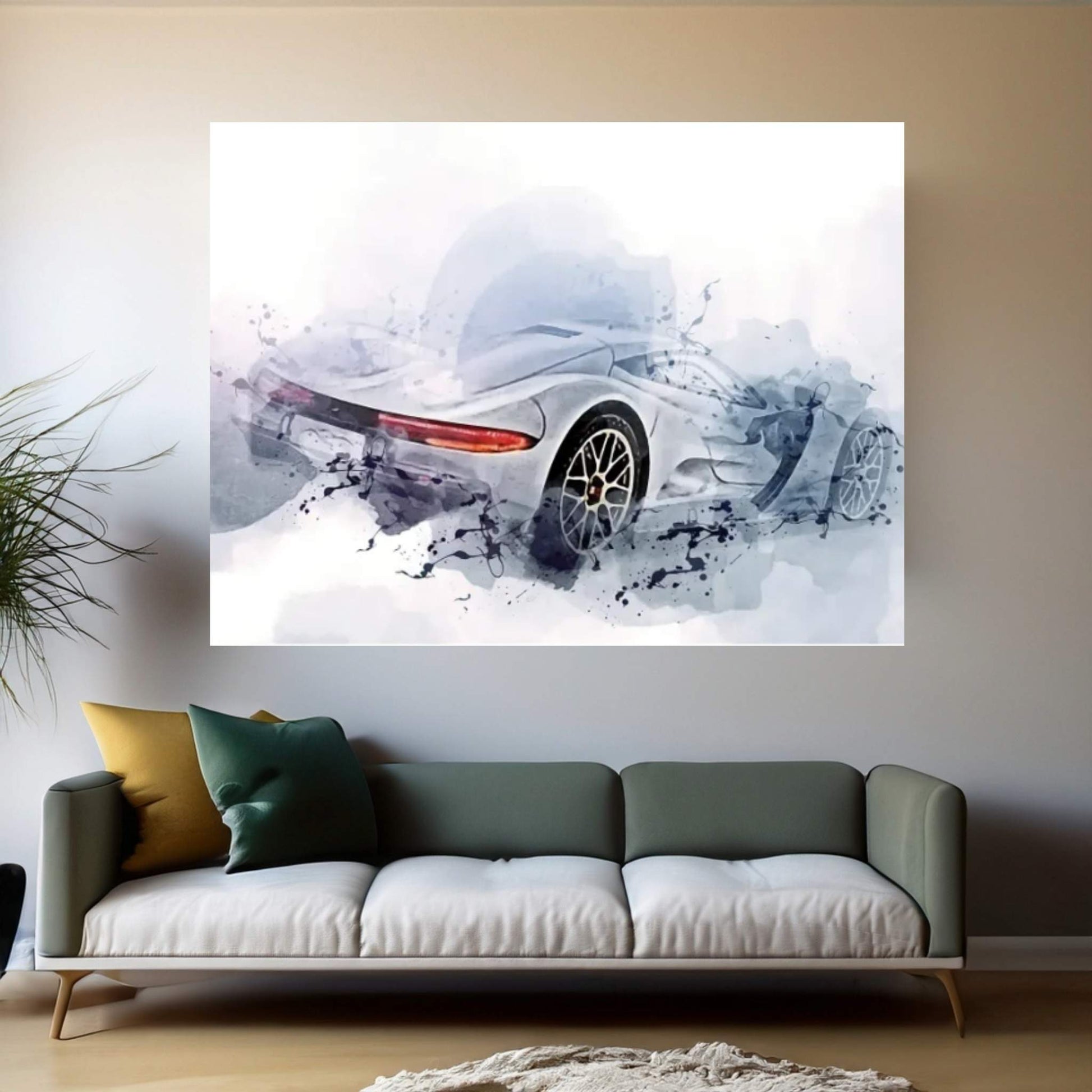 Aspark Owl Exterior All-Electric Sports Car Gray Canvas Wall Art - Y Canvas