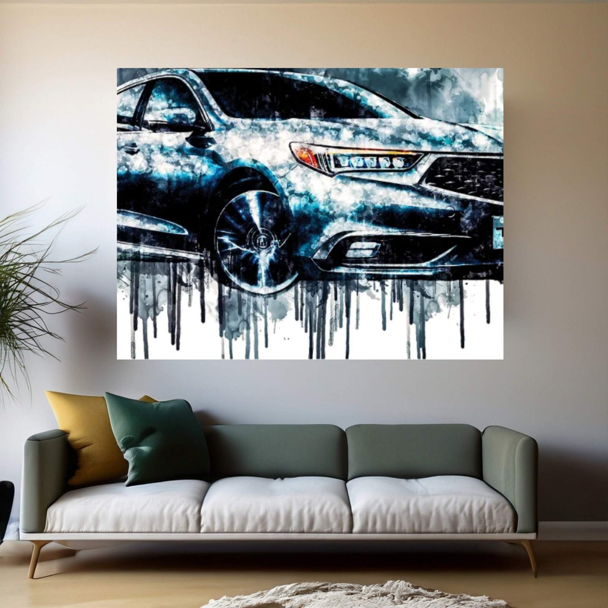 2018 Acura TLX Vehicle CCCXXXIII Canvas Wall Art - Y Canvas