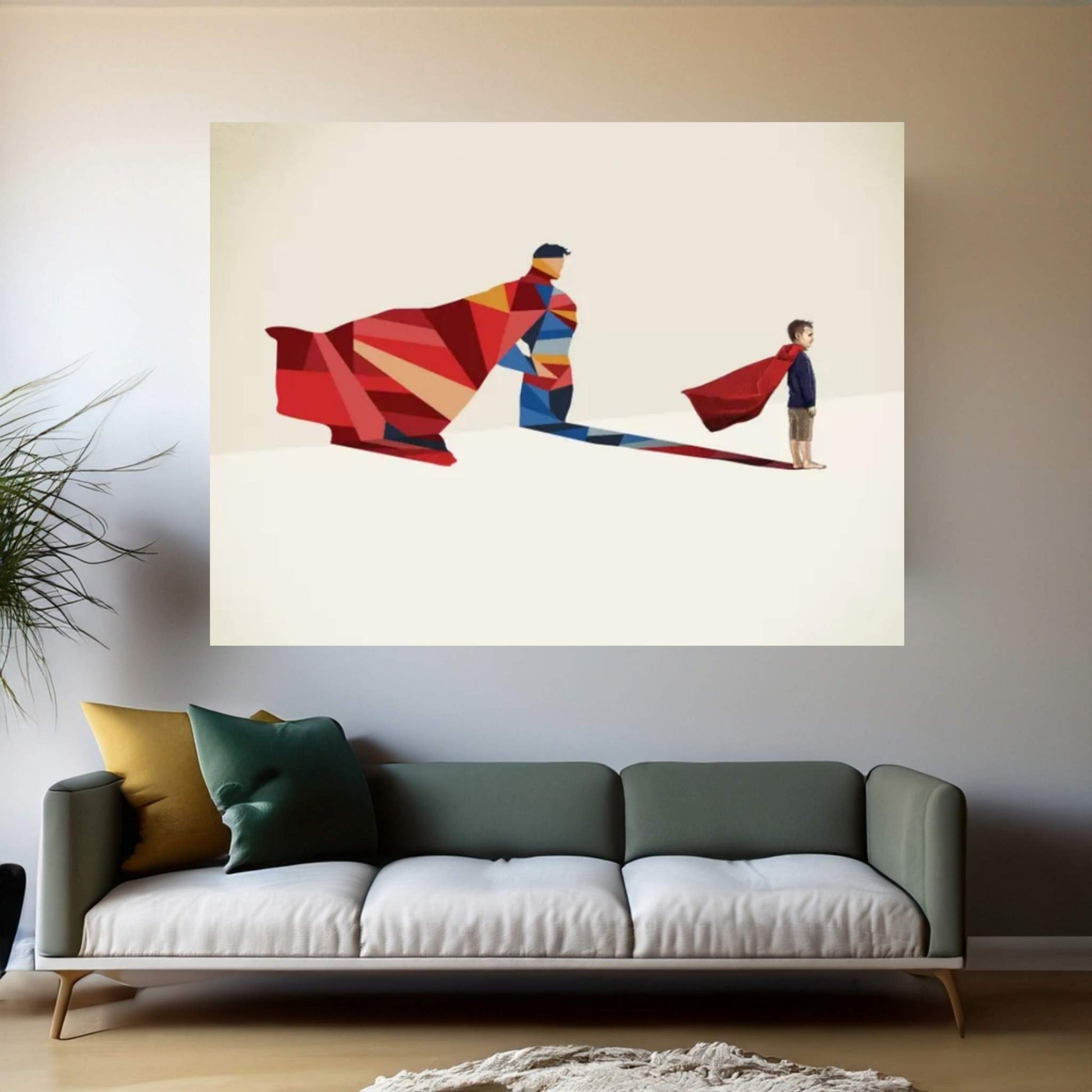 Walking Shadow Hero I Canvas Wall Art - Y Canvas