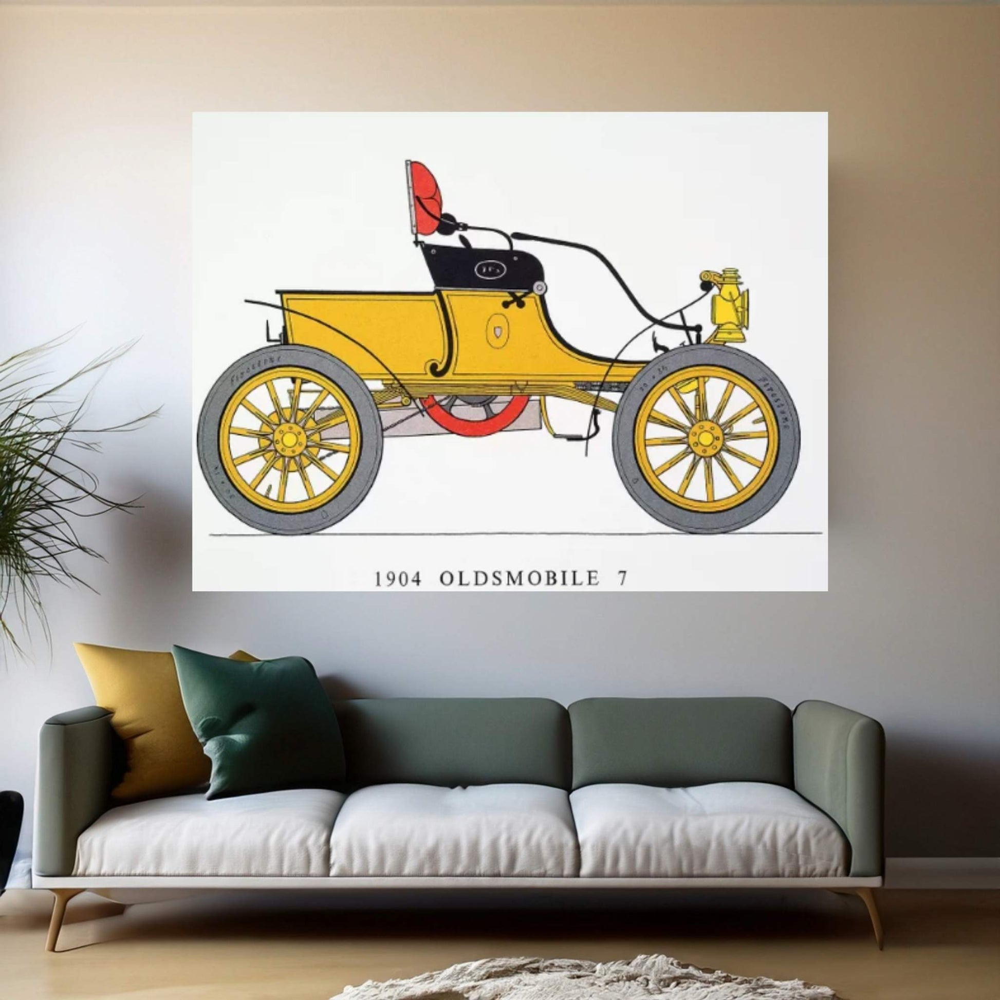 Auto: Oldsmobile, 1904 Canvas Wall Art - Y Canvas