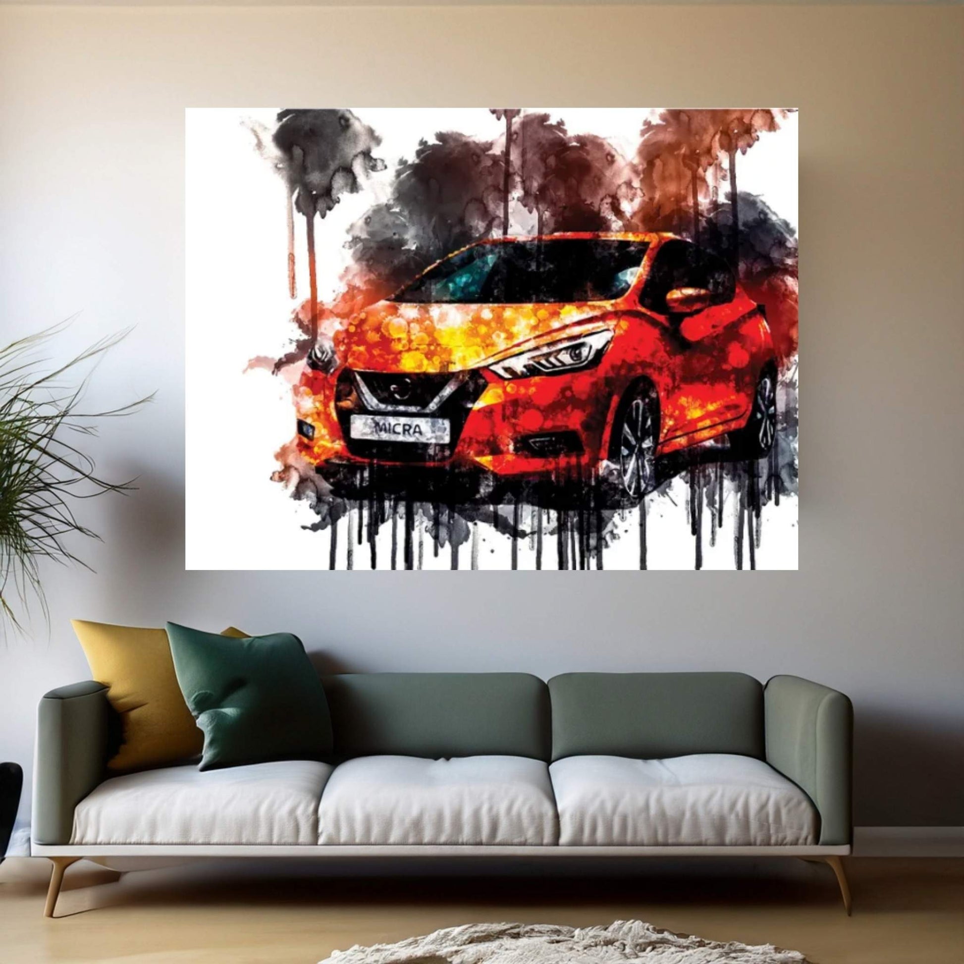 2017 Nissan Micra Gen5 Canvas Wall Art - Y Canvas