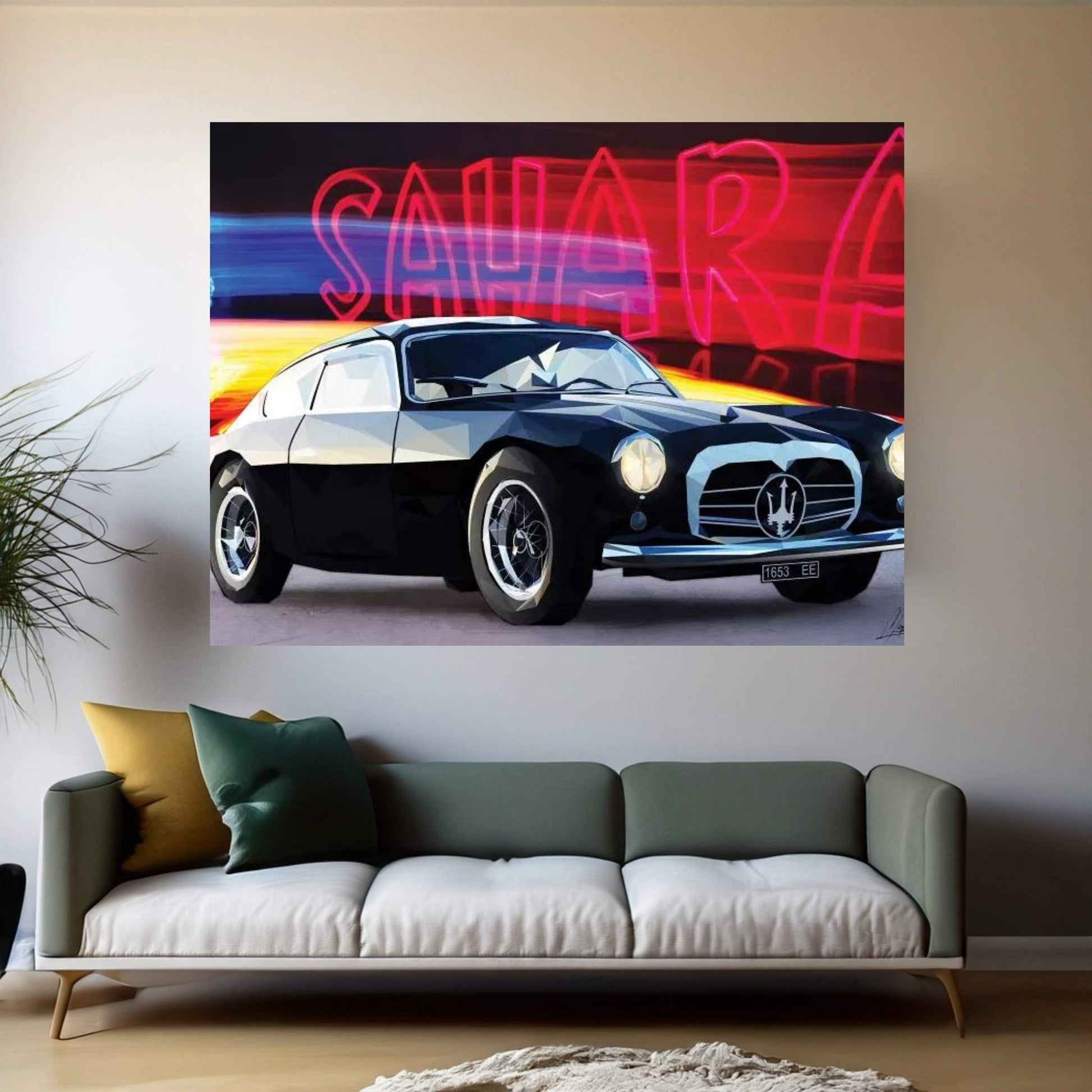 Le Noir Maserati Canvas Wall Art - Y Canvas