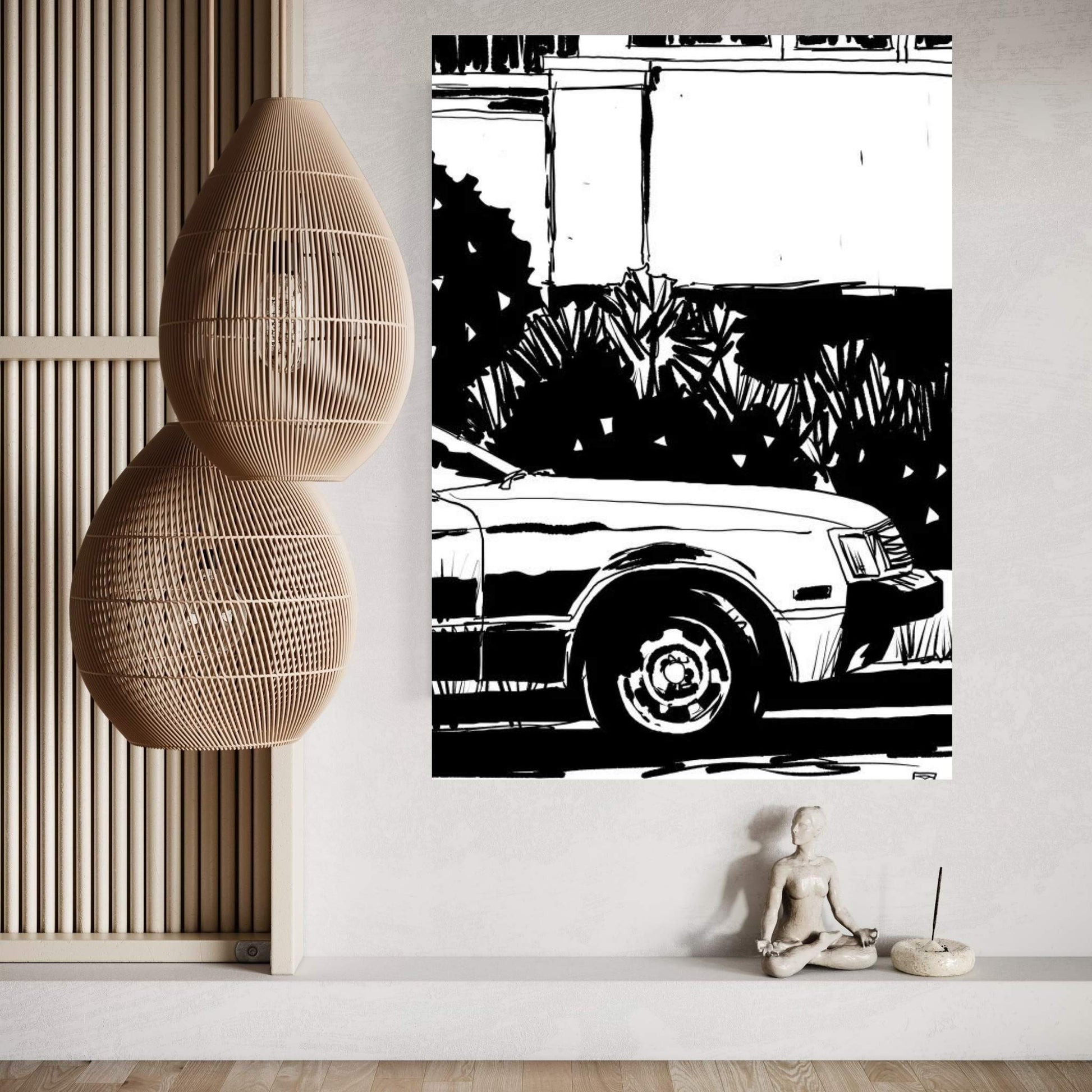 Parked Canvas Wall Art - Y Canvas