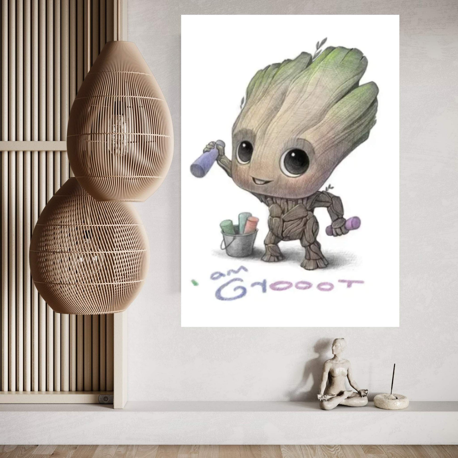 Baby Groot Canvas Wall Art - Y Canvas