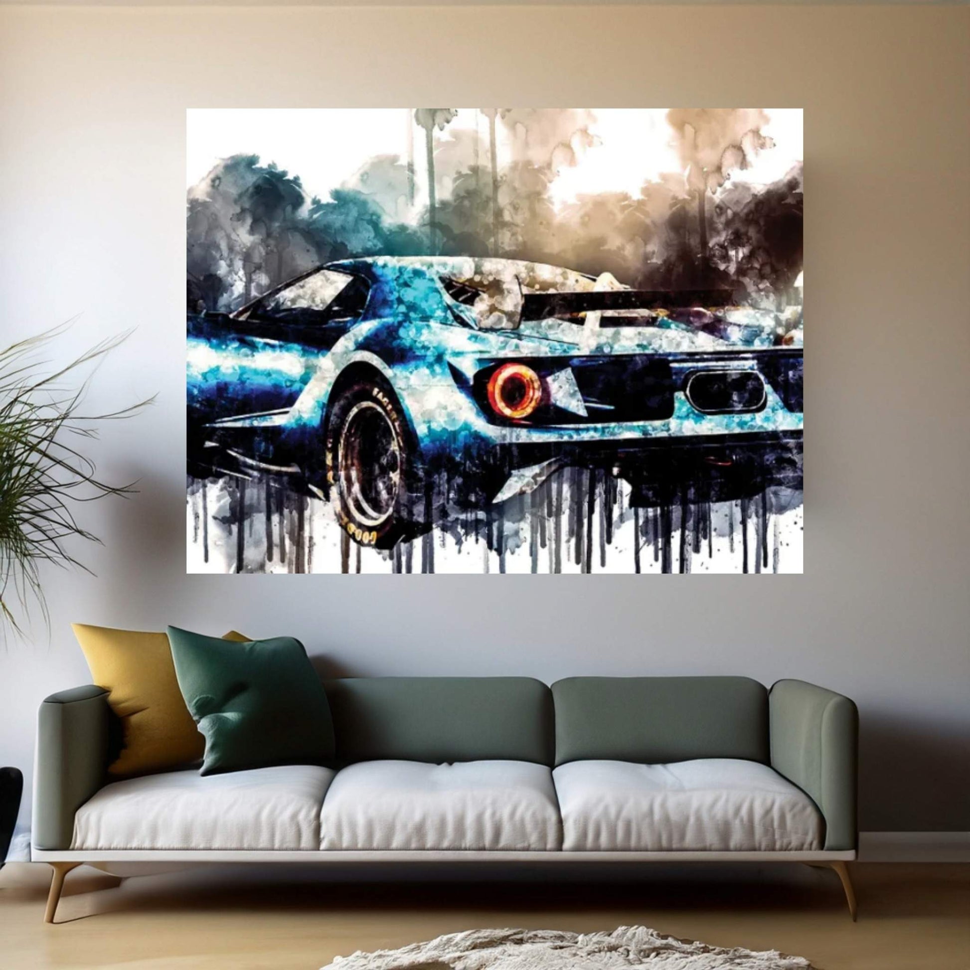 2017 Ford GT Concept Canvas Wall Art - Y Canvas