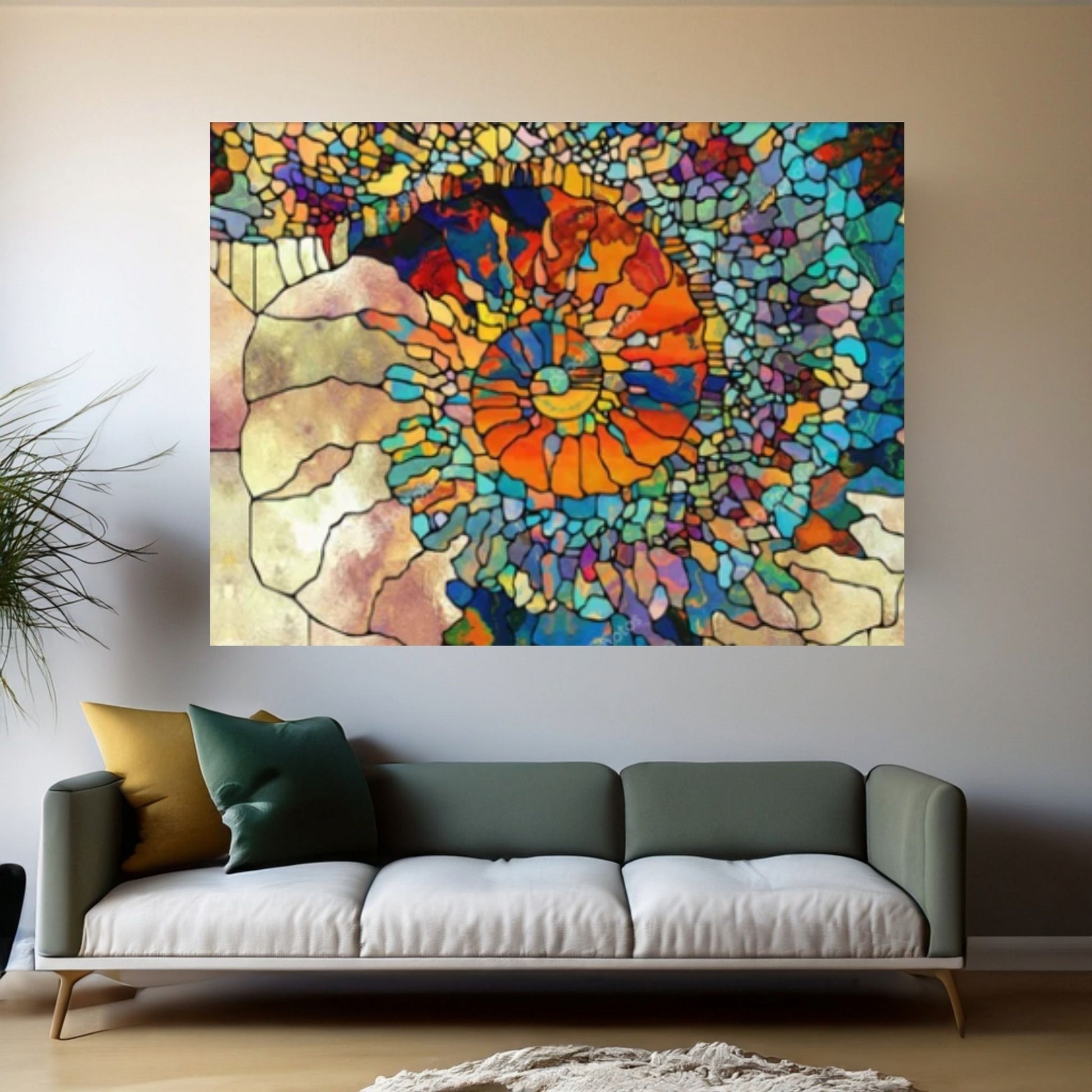 Large Lux Abstract Printing Canvas Print Wall Art, Wall Art Decoration - Y Canvas