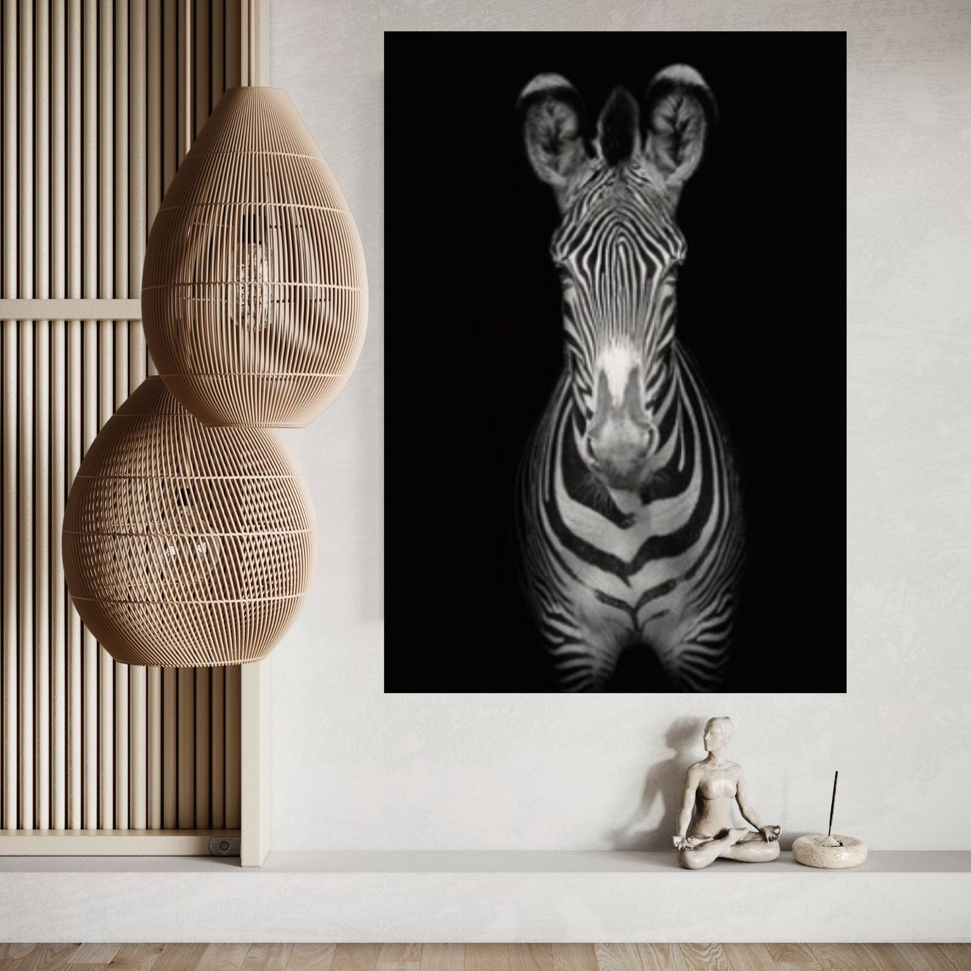 Abstract Animal Zebra Poster Creative Animal Modeling Wall Art, Entrance Decoration - Y Canvas