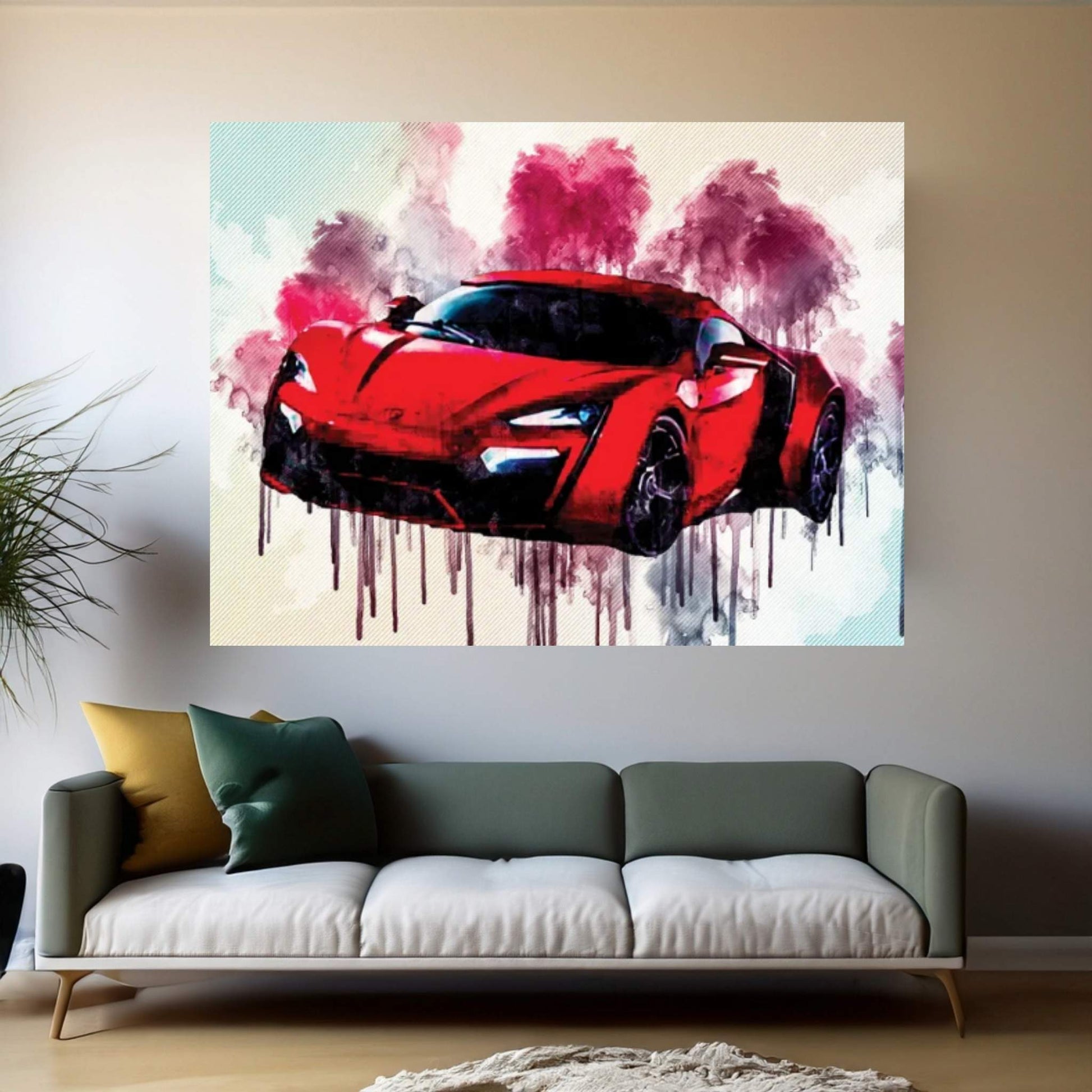 Hypercar Lykan Hypersport Lucan 2016 Sports Cars Canvas Wall Art - Y Canvas